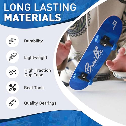 Miniatura 4 de Mini patinetas para niños y adultos de 11 pulgadas, juego de patineta de mano Dragon Pro, tablero de mano + herramientas reales, cinta de agarre de