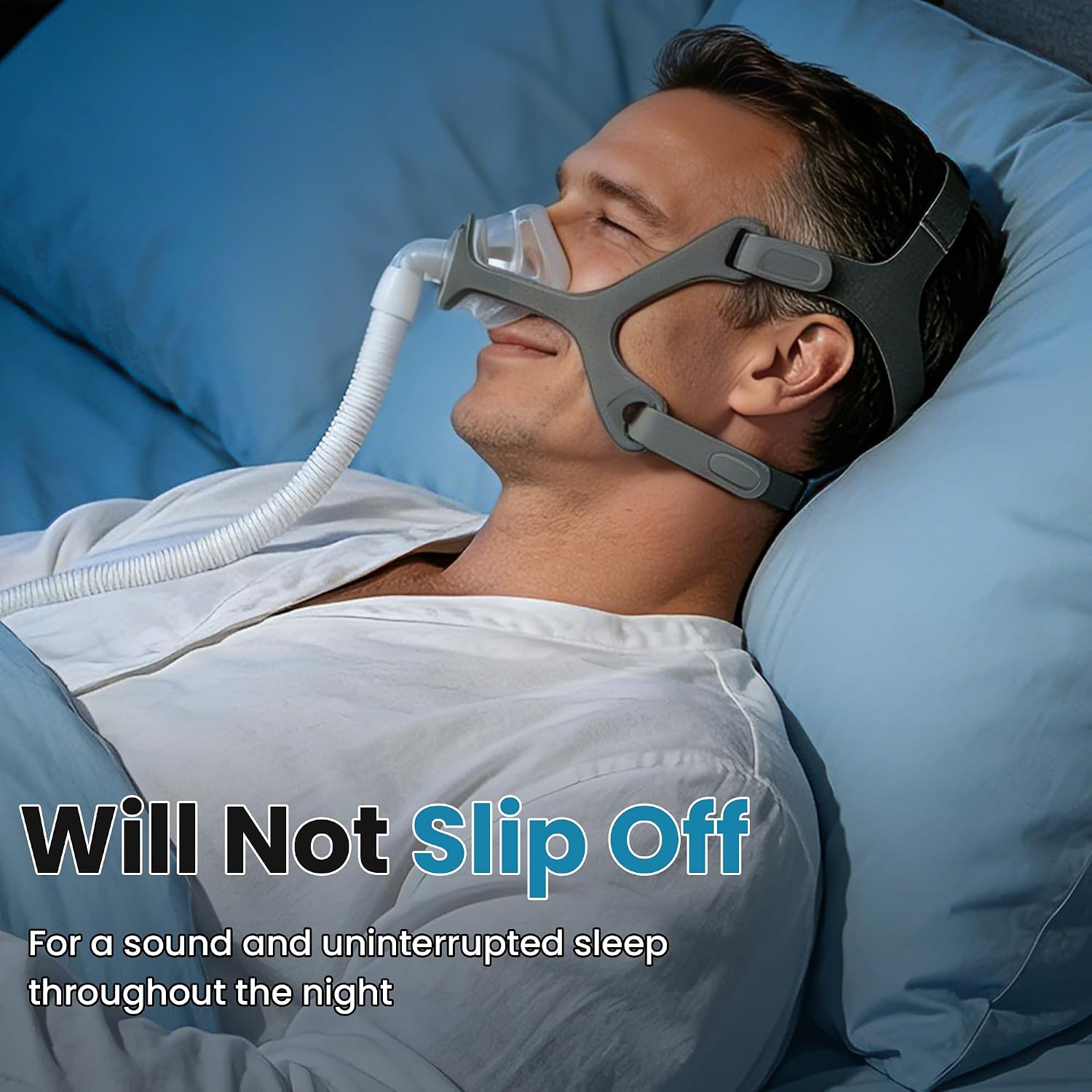 2 Packs Replacement Wisp Headgear and Fabric Frame Compatible with Wisp CPAP Mask，Adjustable Soft Headgear and Fabric Frame for Wisp Nasal Mask, No Clips