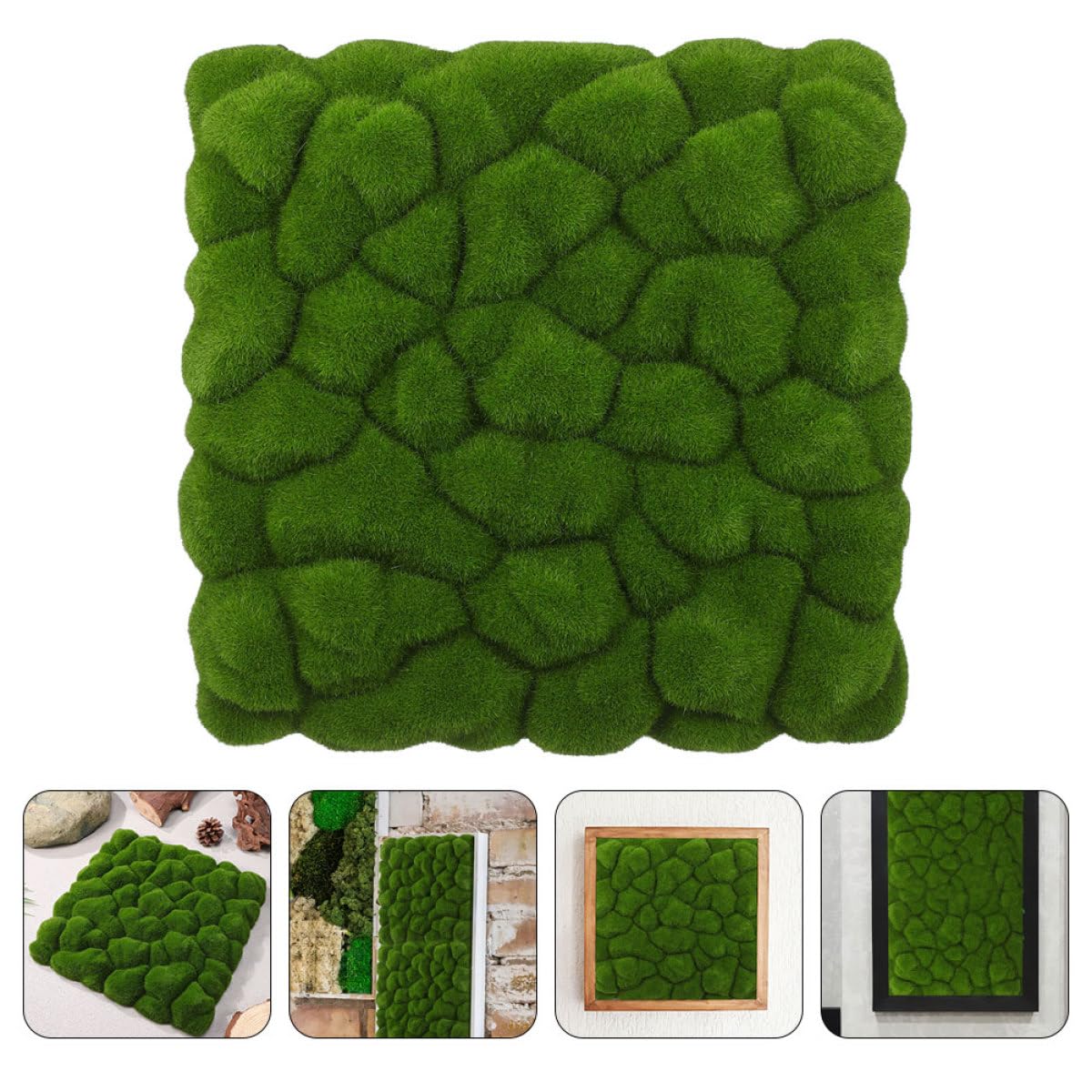 2 Piezas de Paneles de Musgo Artificial para Adorno de Pared Construcción Resistente y Textura de Vellón Verde para Uso Versátil y Escenario Natural en Bodas