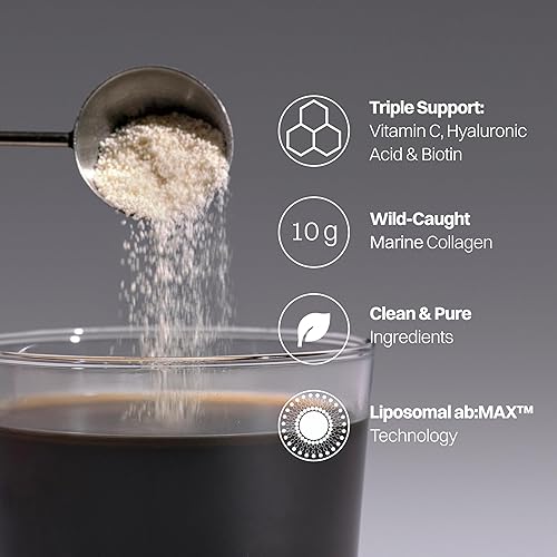 Miniatura 4 de Paquete avanzado de péptidos de colágeno marino+ y glutatión liposomal - Apoya la elasticidad de la piel, el brillo y la tez