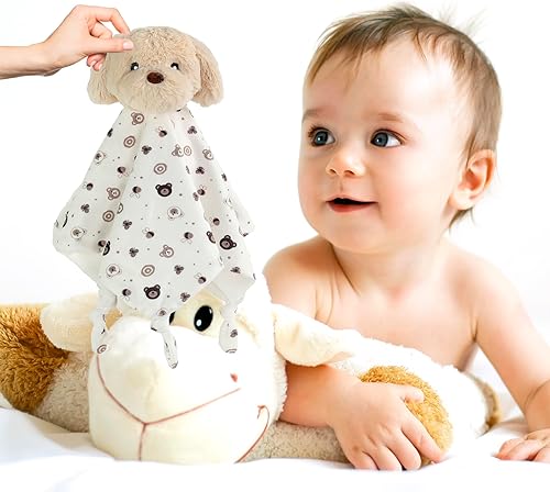 Miniatura 3 de CREVENT Manta acogedora de seguridad para bebé, Loveys para bebés niñas y niños, cumpleaños (perro)