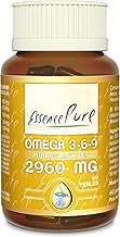 Omega 3 6 9 Pure Essence | Fish Oil, Borage & Flax | Essential Fatty Acids | Strict Safety and Purity Controls | 60 Beads Api-Nature