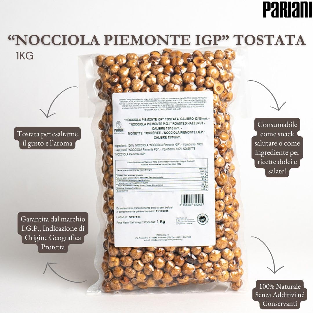 Pariani - "Nocciola Piemonte IGP" tostata, 1Kg