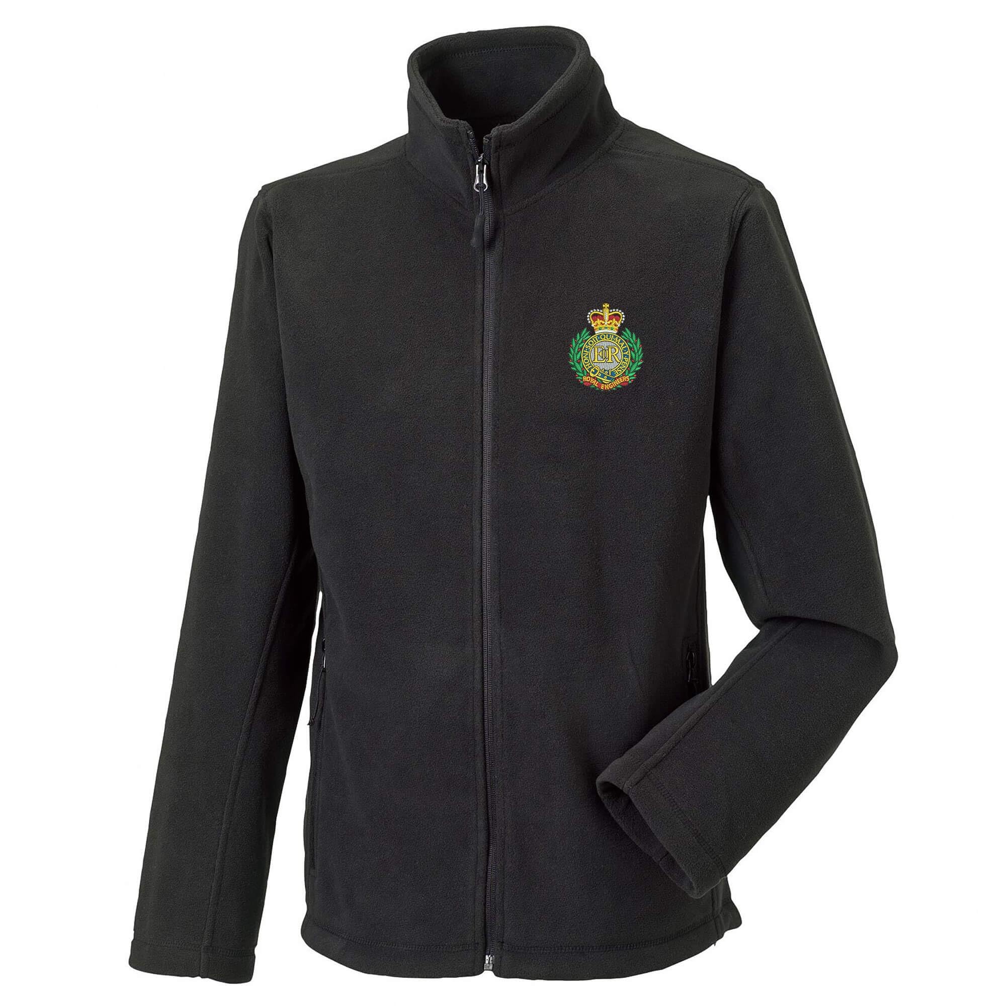 The Military Store Men's Black Royal Engineers Embroidered Fleece, Large