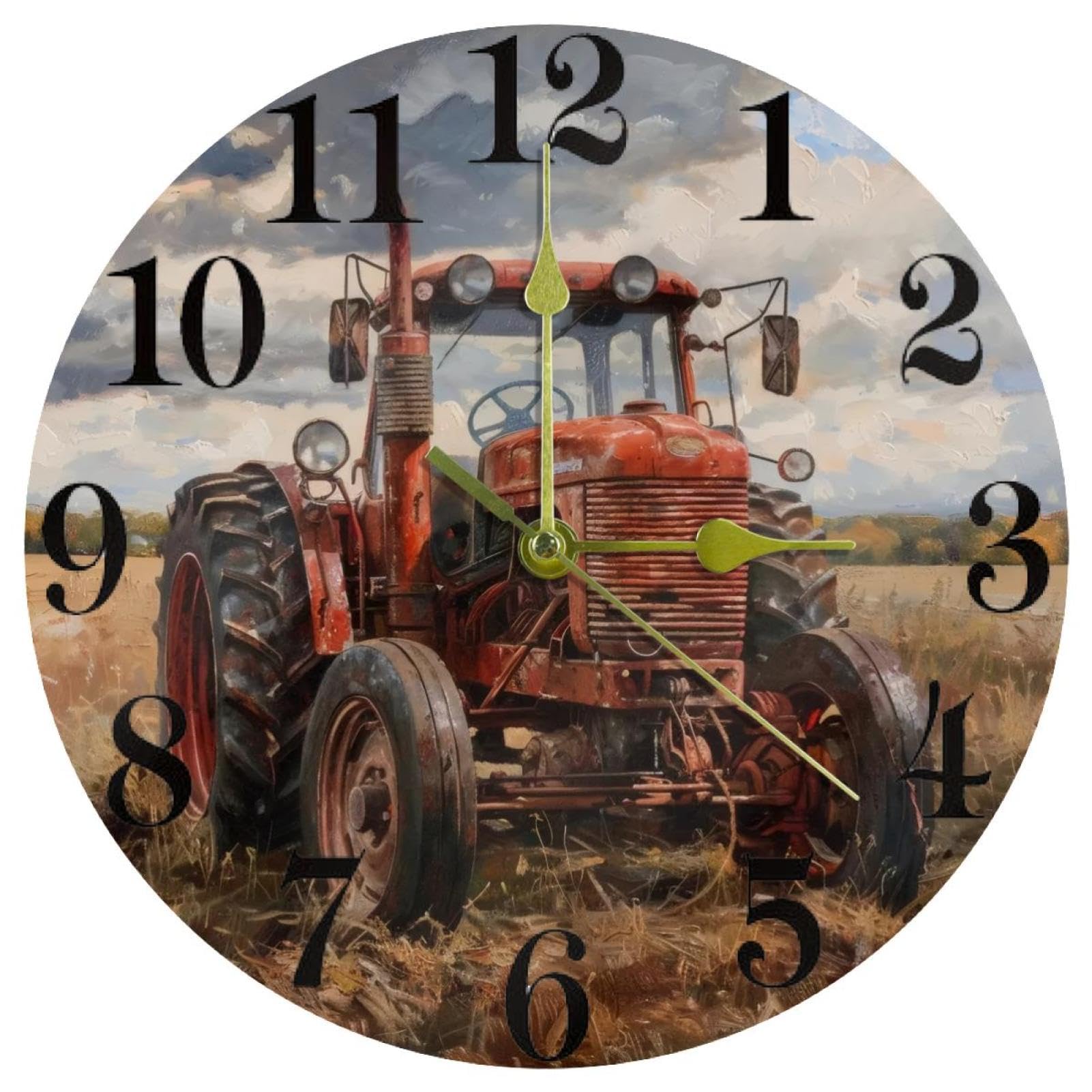 Horloge murale vintage tracteur cuisine maison et décoration de bureau