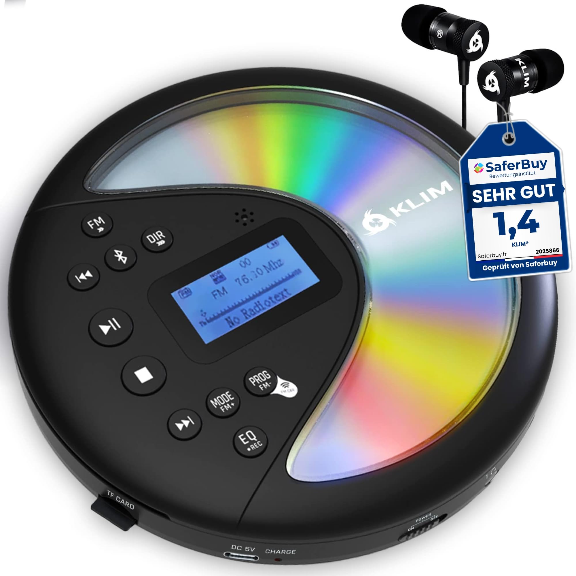 Amazon.com: KLIM Discover - Portable CD Player with Long-Lasting