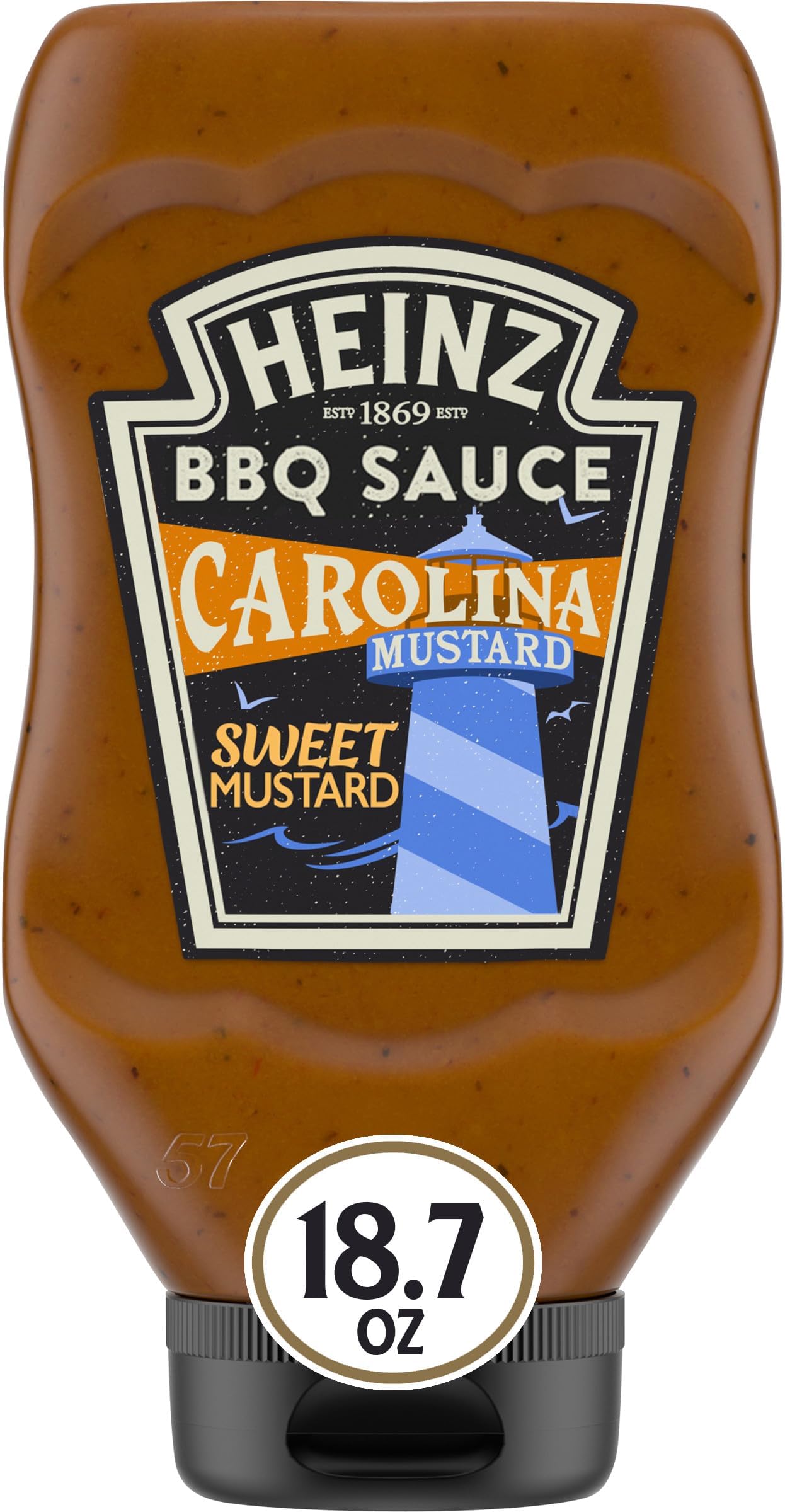 Heinz Carolina Mustard Style BBQ Sauce (18.7 oz Bottles, Pack of 6)