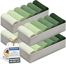 Blumtal PAX 100 Wardrobe Organiser System Set of 4 - 4 x Wardrobe Organiser for PAX 100 Dressers - Folding Boxes for Bras, T-Shirts - Boxes for Cupboard - Organiser Cabinet Grey