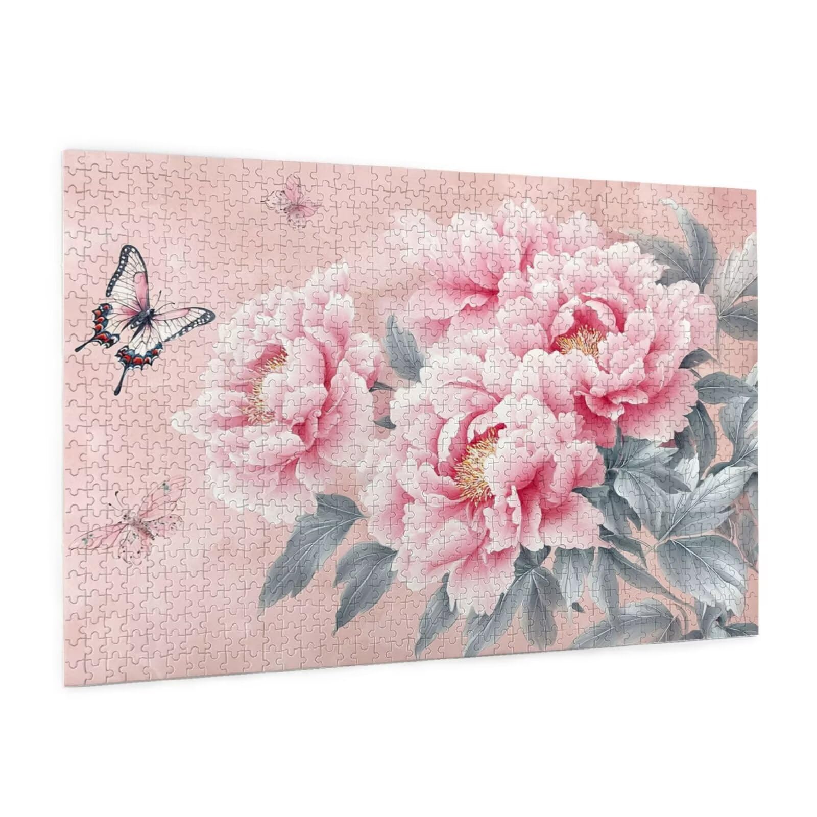 Piwonia Puzzle 5000 Pieces Motyl Puzzle Dorośli Początkujący z pudełkiem prezentowym, DIY Interaktywna Puzzle Rodzinna wymagająca gra, Relief Relief Home Wall Decor Art Prezent dla mężczyzn 100 x 150