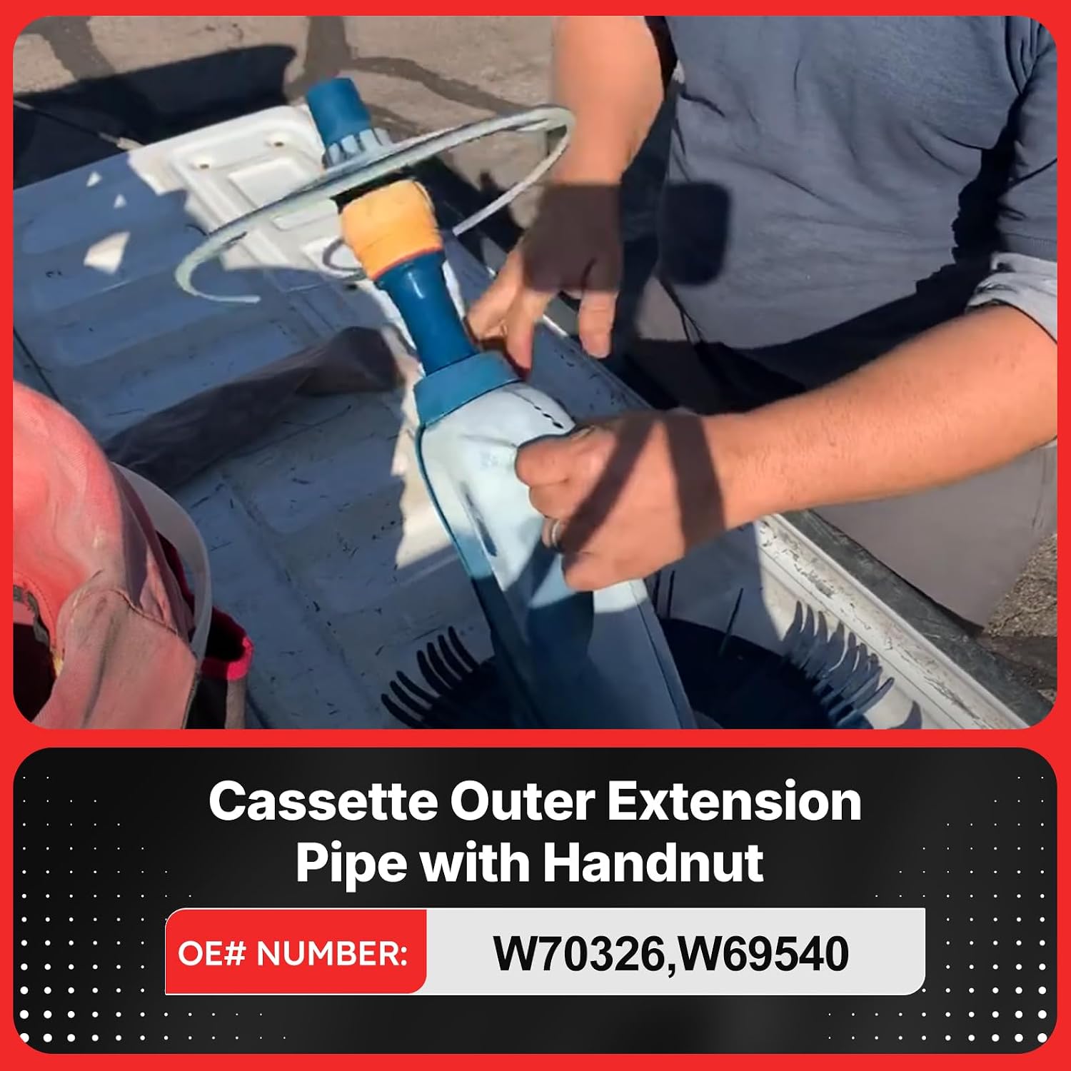 W70326 Cassette Outer Extension Pipe with Handnut Compatible with Zodiac Baracuda G3 & G3 Pro pool cleaner/Automatic Suction Side Pool Cleaner Vacuum Replace# W69540