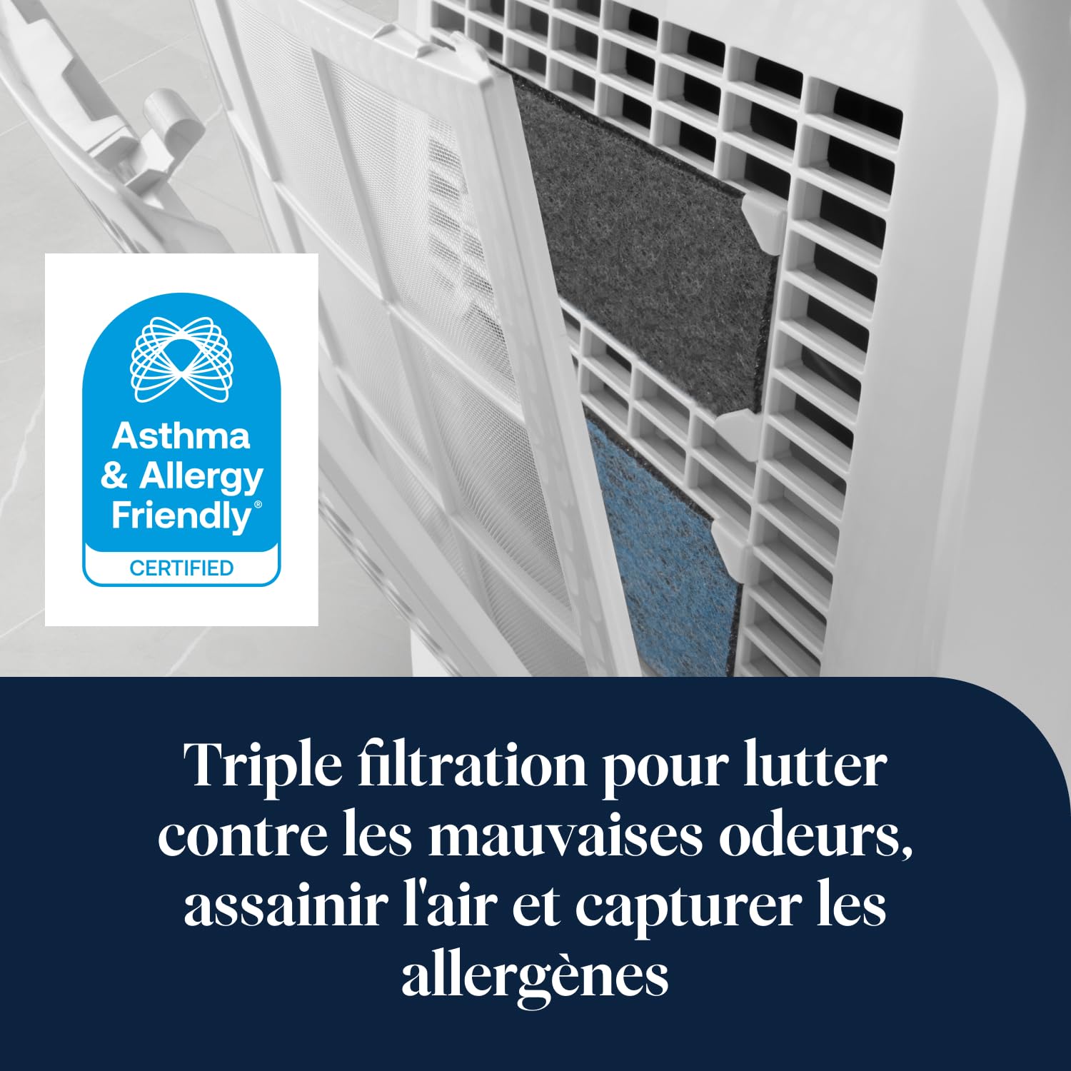 De’Longhi Tasciugo AriaDry Multi - Déshumidificateur Portable pour la Maison, Filtration à 3 Actions, Élimination de l'Humidité 14L/24h, Séchage, Anti-Moisissure, Silencieux, Blanc (DEXD214RF)