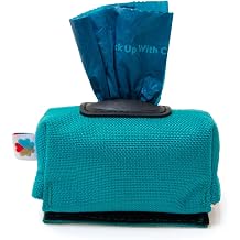 Dog Poop Bag Holder for Leashes, Cat Waste Bag Dispenser, 1000D Nylon, Attach to Cat Leash, Poop Bag Dispenser, Fits Standard Dog Poop Bags - Wildebeest Turquoise