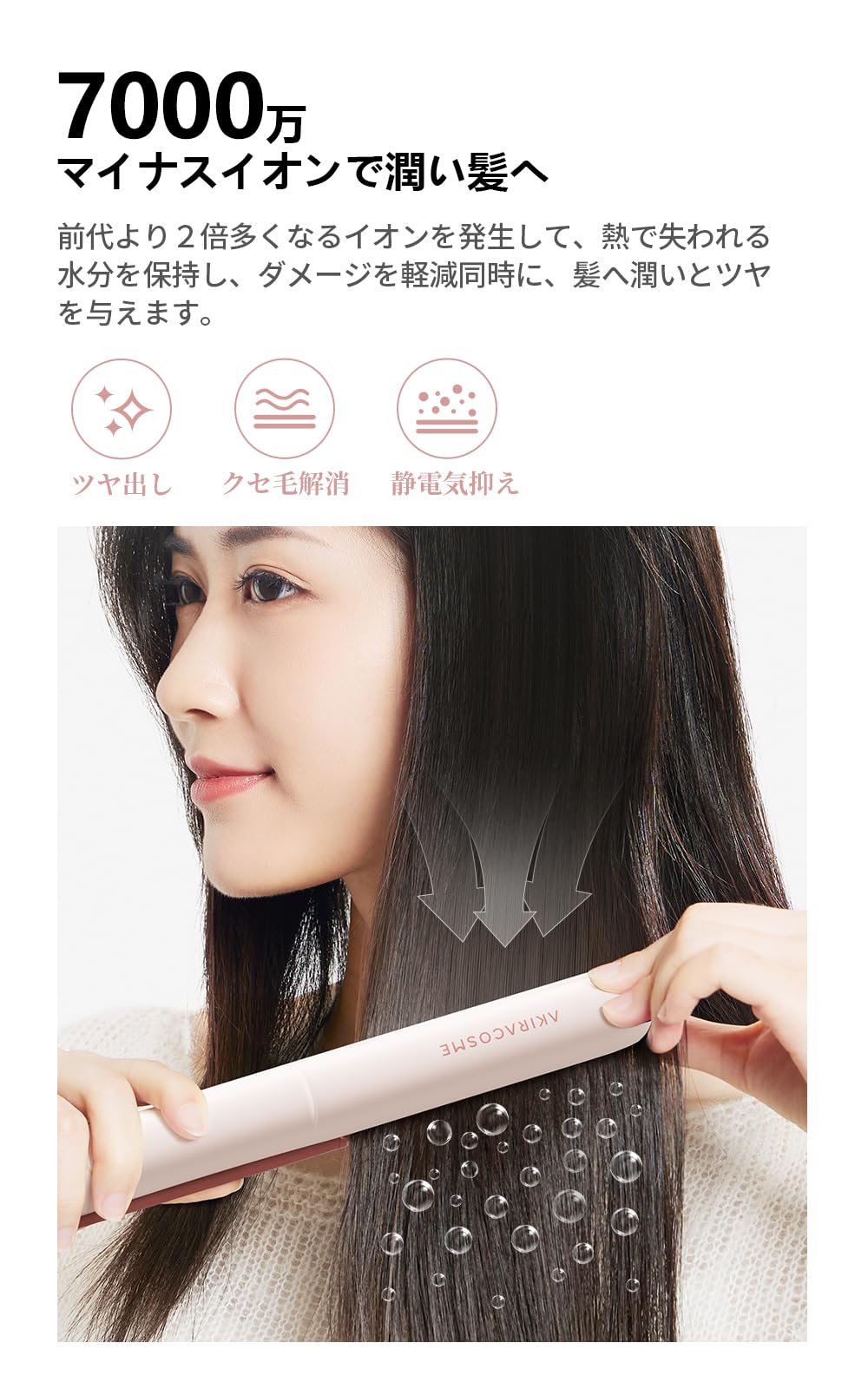 Amazon | Akiracosme ヘアアイロン ストレート 25mm ストレートナー