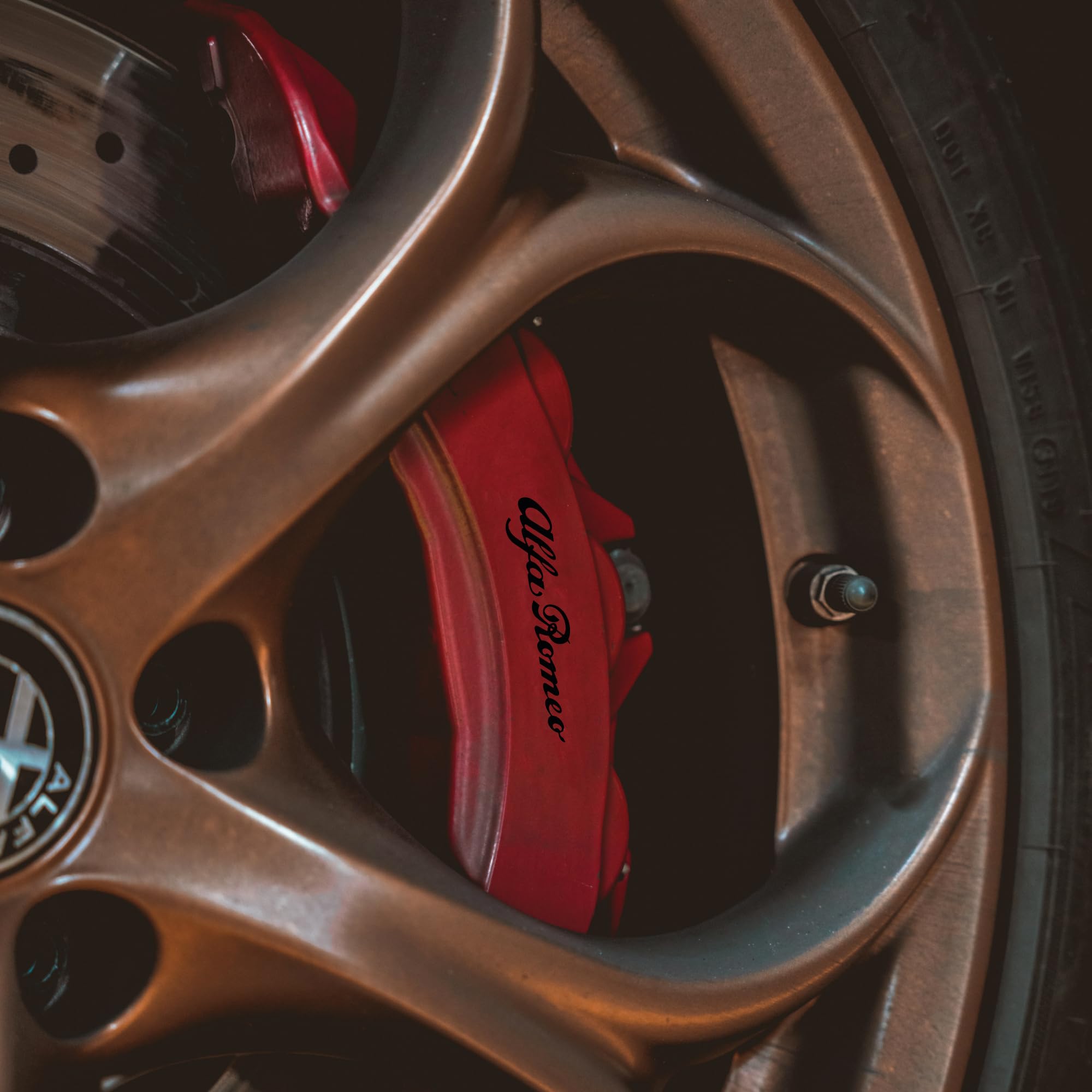 Adesivi compatibili con Alfa Romeo per pinze freno giulietta giulia mito stelvio 159 156 (NERO)