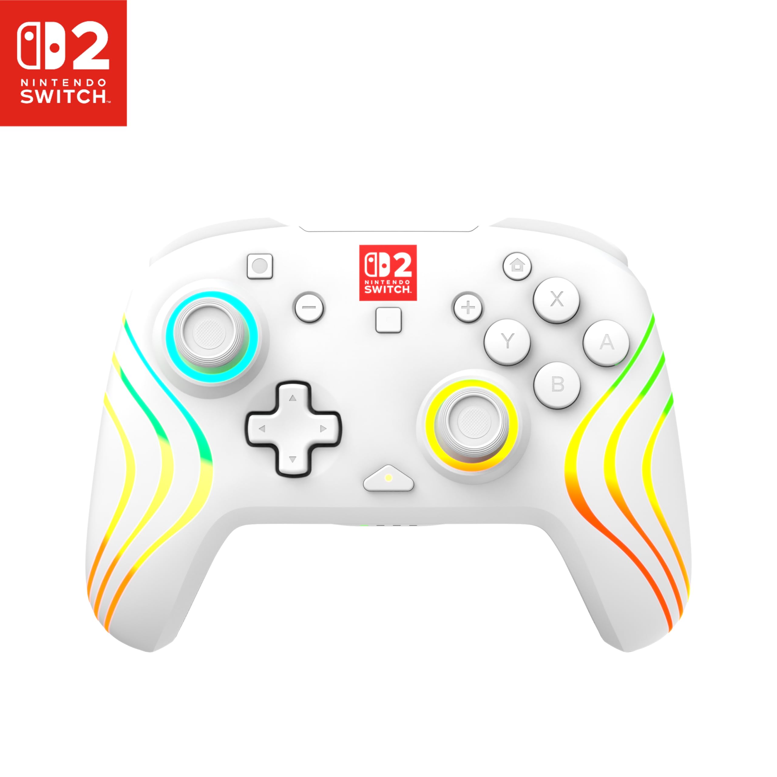 Turtle Beach Afterglow Bianco Controller da gaming RGB wireless con licenza ufficiale per Nintendo Switch 2