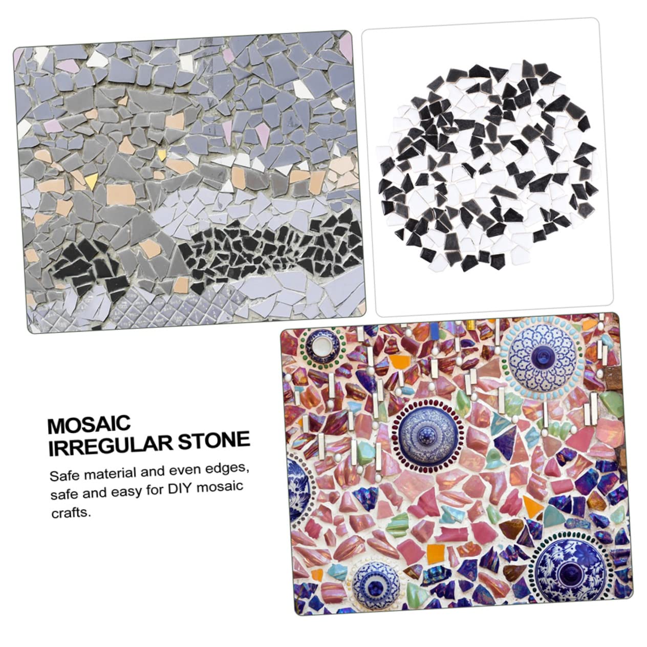 Piezas de Cerámica para Mosaicos Diy, Bolsa de 500g, Irregulares