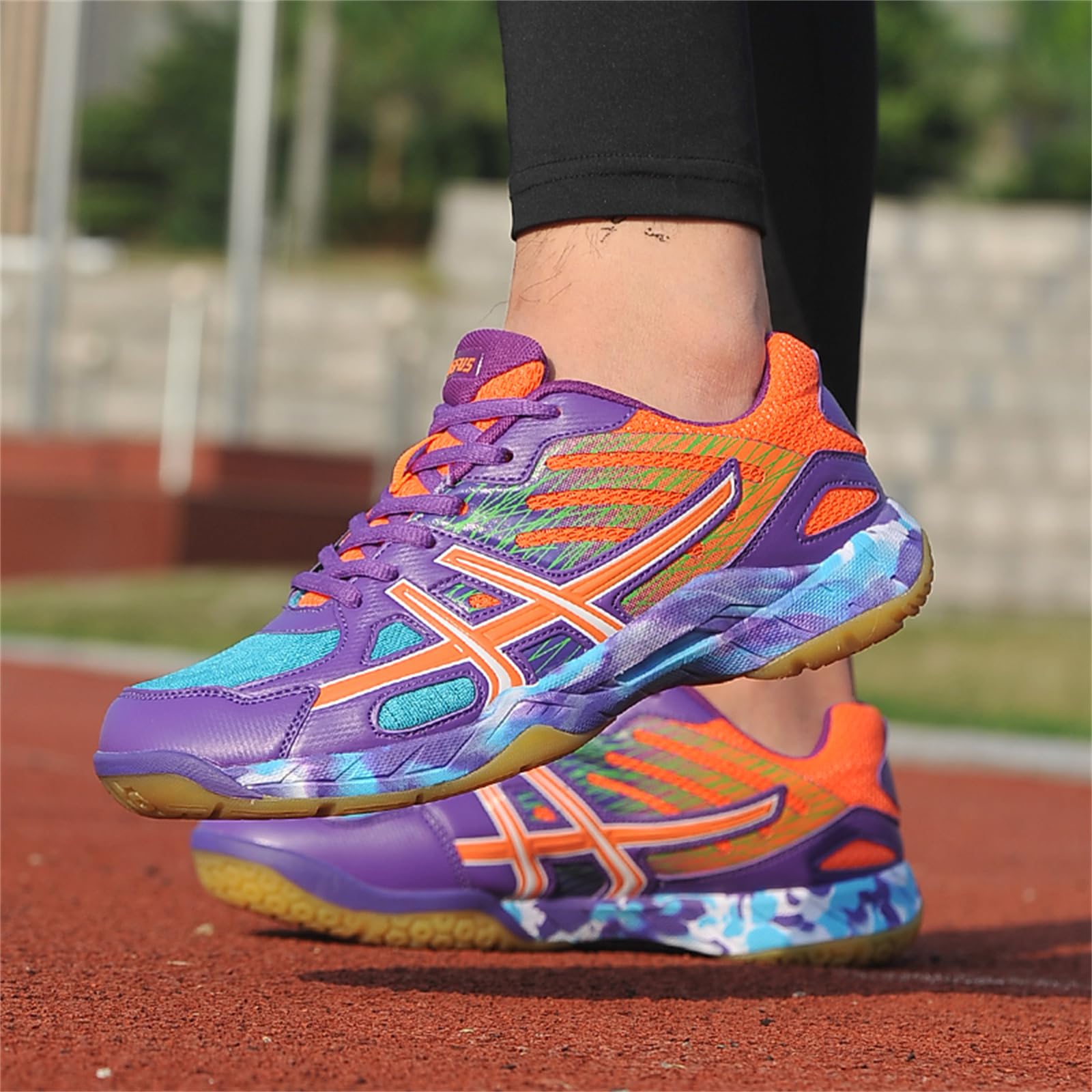 JiuQing Chaussures De Tennis pour Hommes Et Femmes Badminton Volleyball Baskets Légères Et Respirantes