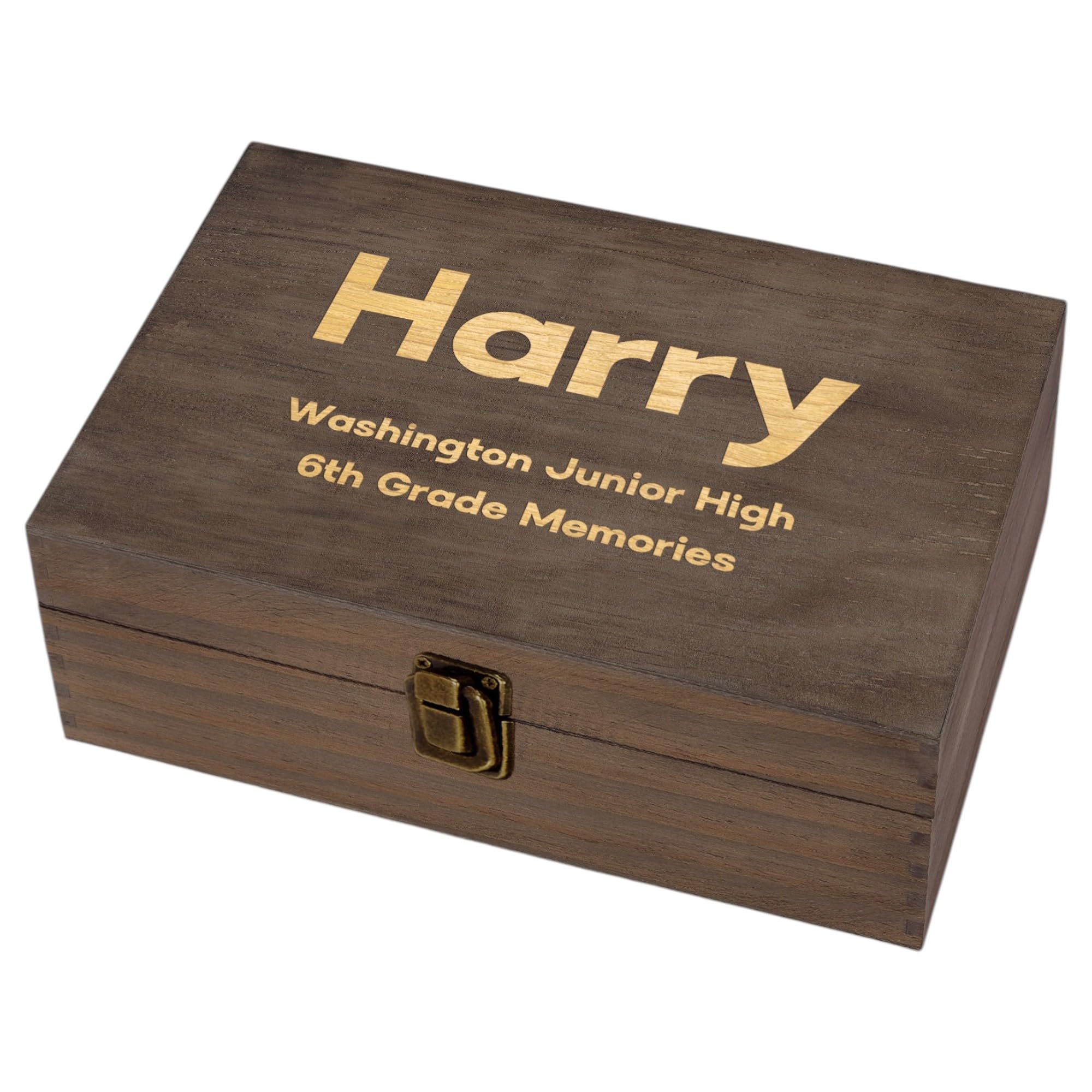 Personalized School Years Memory Box, Engraved Keepsake Chest for Kids