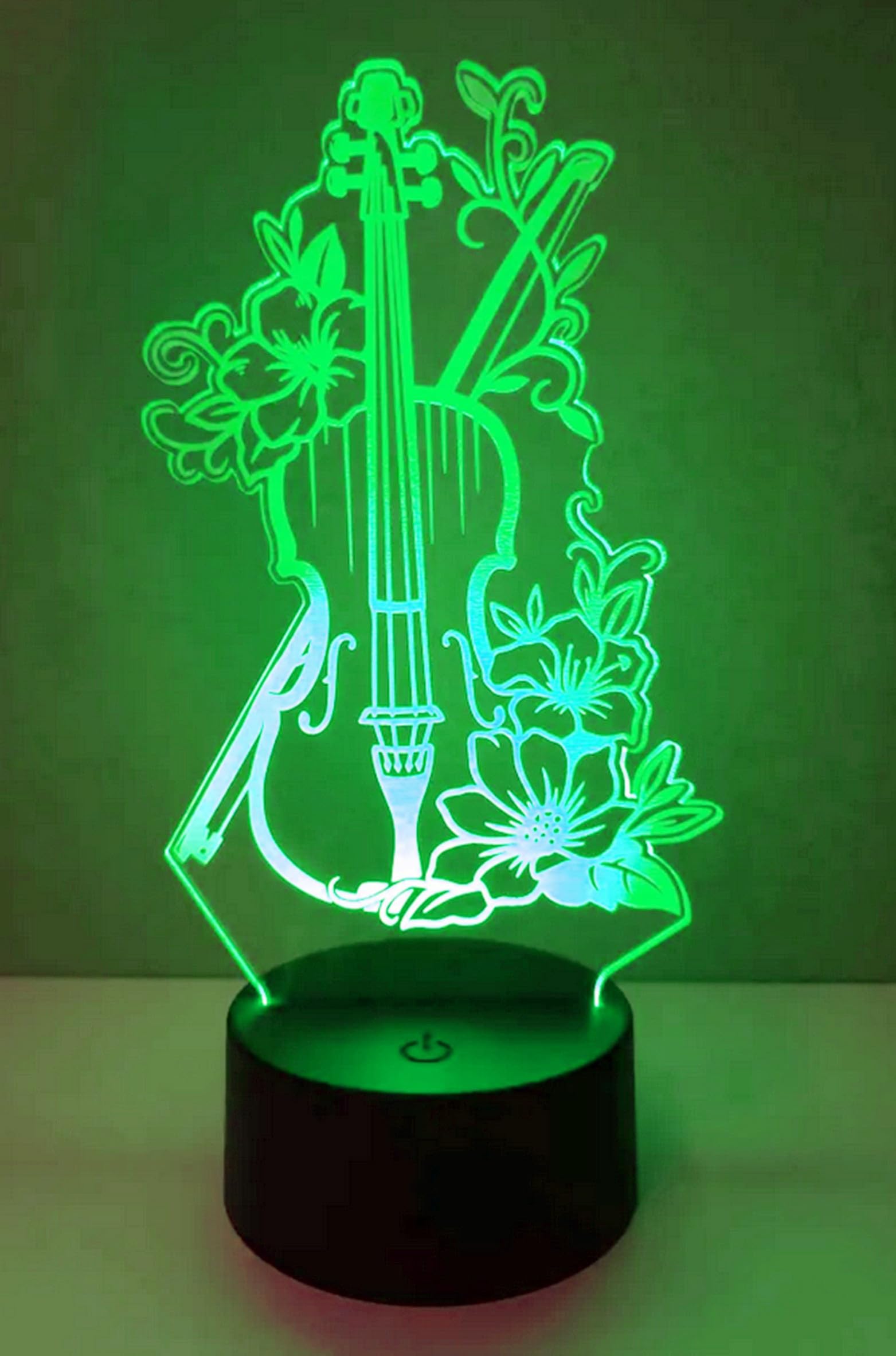 Nastrojowe światło do gitary 3D, 16 kolorów, USB, lampa stołowa LED, prezent do domu, na imprezę, urodziny, prezent