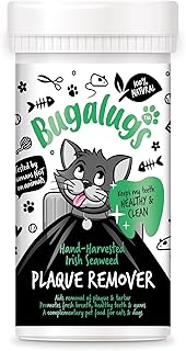 BUGALUGS Plaque Off Remover For Cats 70g Teeth & Bad Breath 100% Natural | Plaque Off Cats No Need For Cat Toothbrush or Cat Toothpaste | Remove Cat Bad Breath & Plaque Remover For Cats