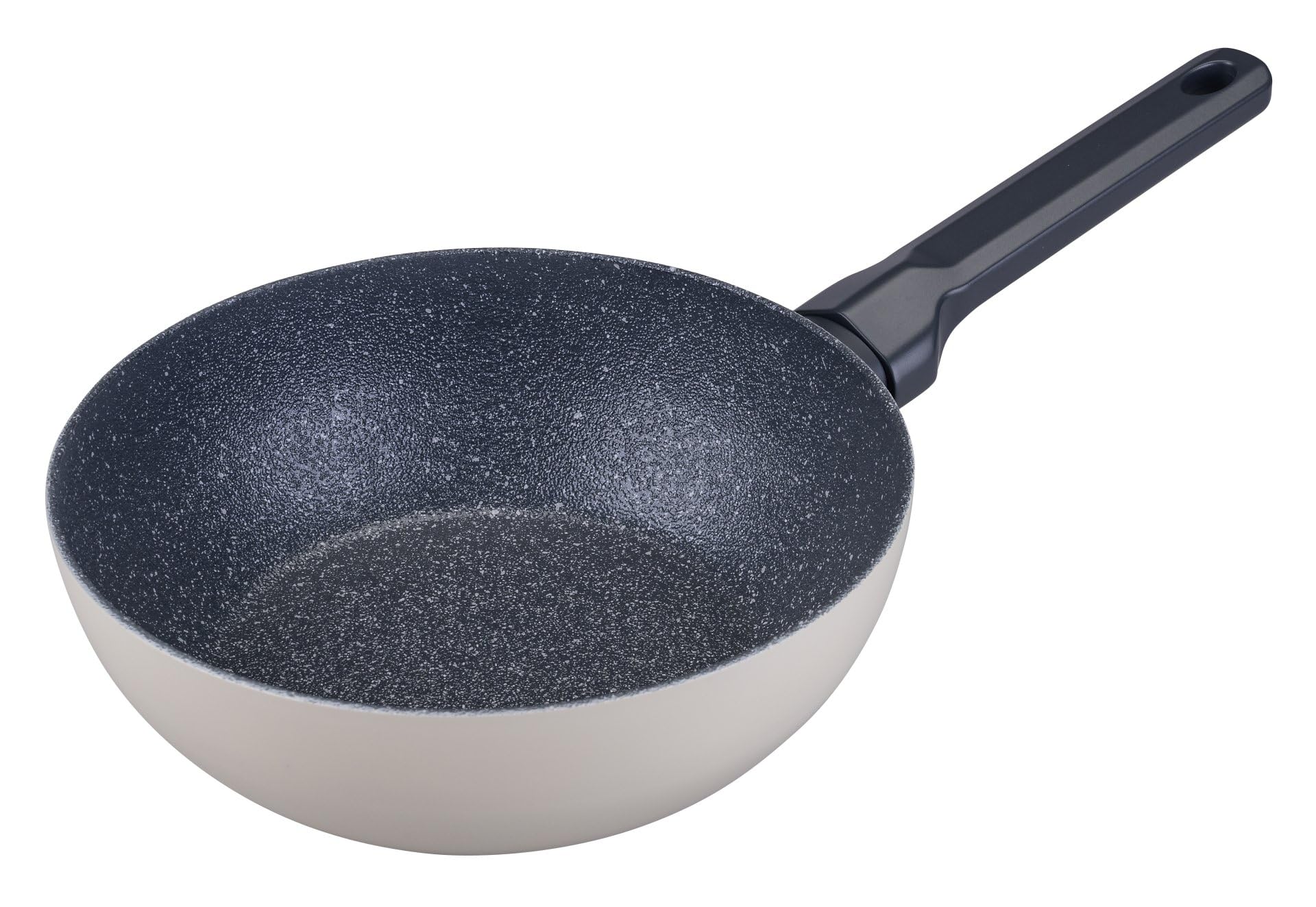 Fackelmann Balance Mini Ceramic Wok Pan, Diameter 20 cm, Recycled Aluminium, Ergonomic Handle, Ceramic Coating, Heat Resistant up to 150°C, PFAS-Free, Suitable for Induction Cookers
