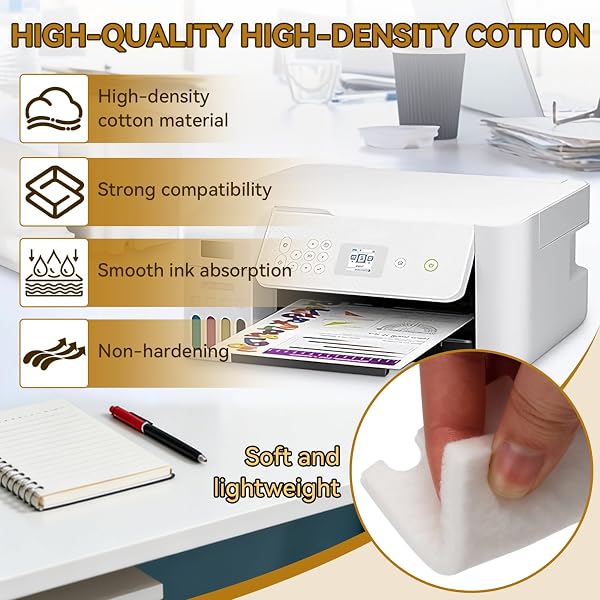 Esponja de Almohadilla de Tinta Residual Esponja de Tinta Residual para Impresora 3pcs para Epson ET-2800 ET-2803 ET-2710 ET-2711 ET-2712 ET-2826 L3110 Impresoras Repuesto - 3