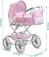 Vista 6 de JC Toys Berenguer Boutique Cochecito de muñeca real Rosa A partir de 3 años
