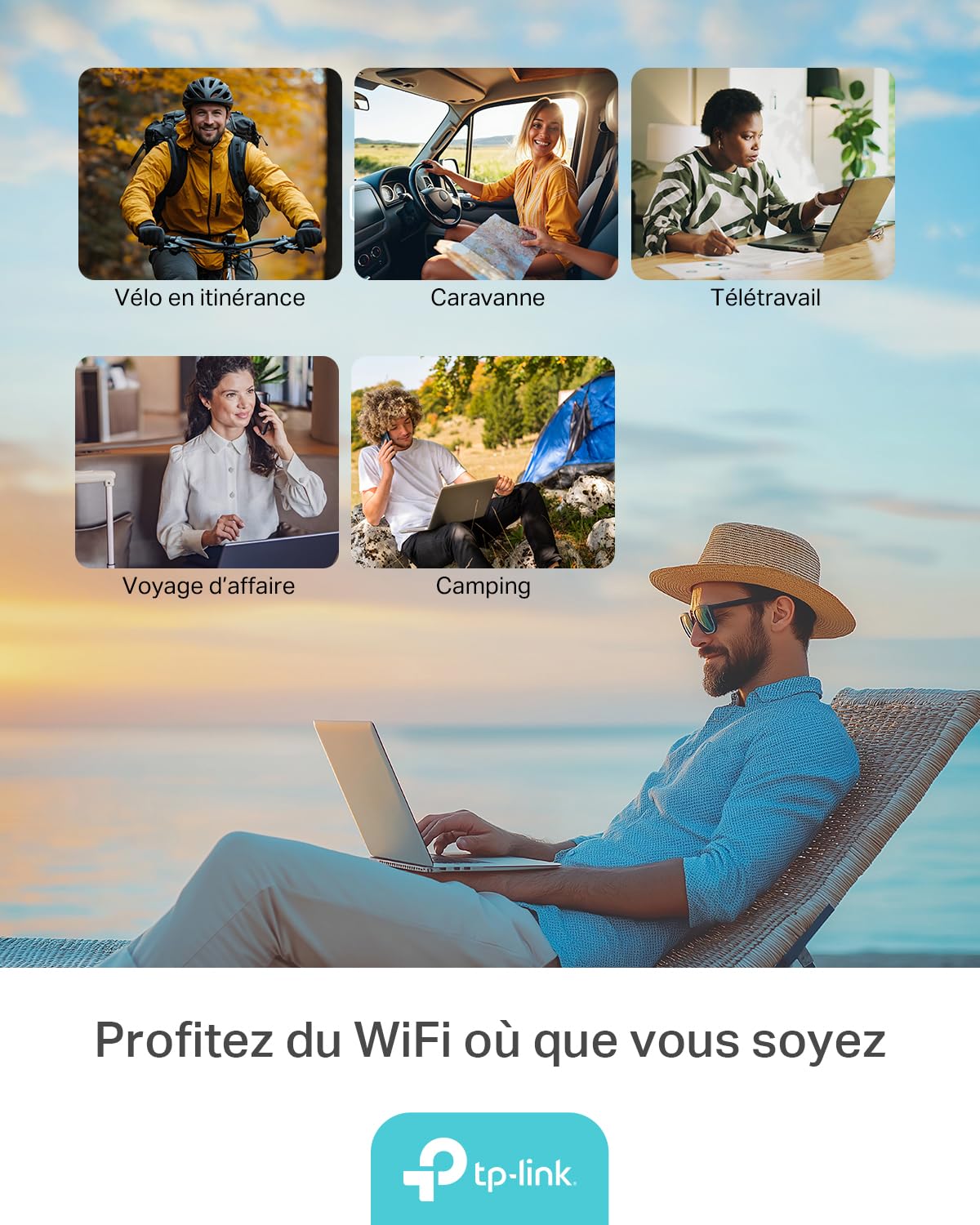 TP-Link M7005 Hotspot Mobile 4G LTE Wi-Fi 6 Batterie 2400 mAh USB-C