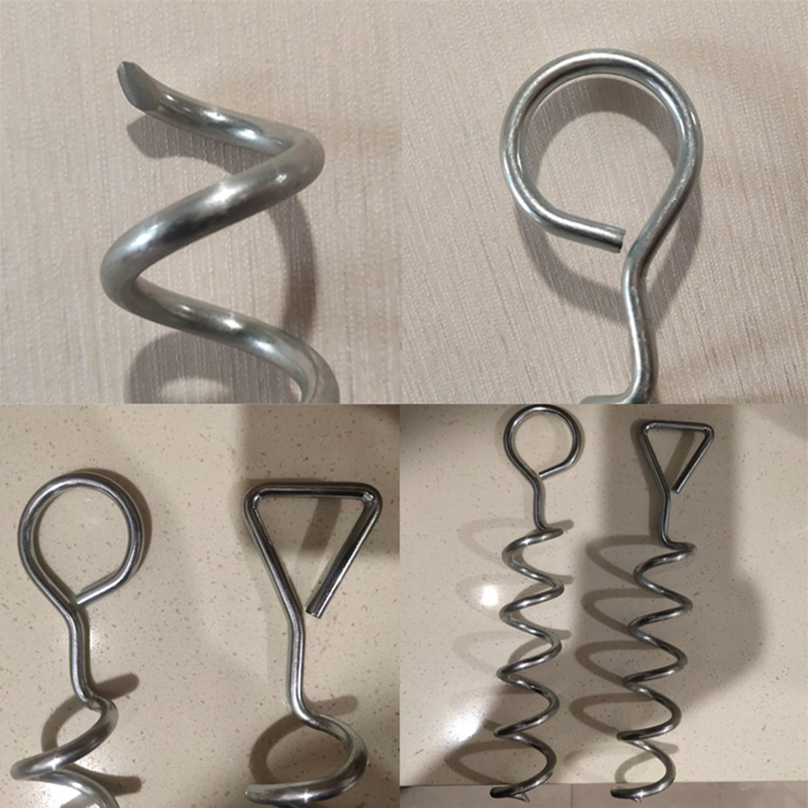 4 Stück Zelthering, Korkenzieher Form, Trampolin Heringe, Spiralen, Bodenanker, Heringe, Zelt Zubehör, einfach zu bedienendes tragbares Trampolin in Korkenzieher Form