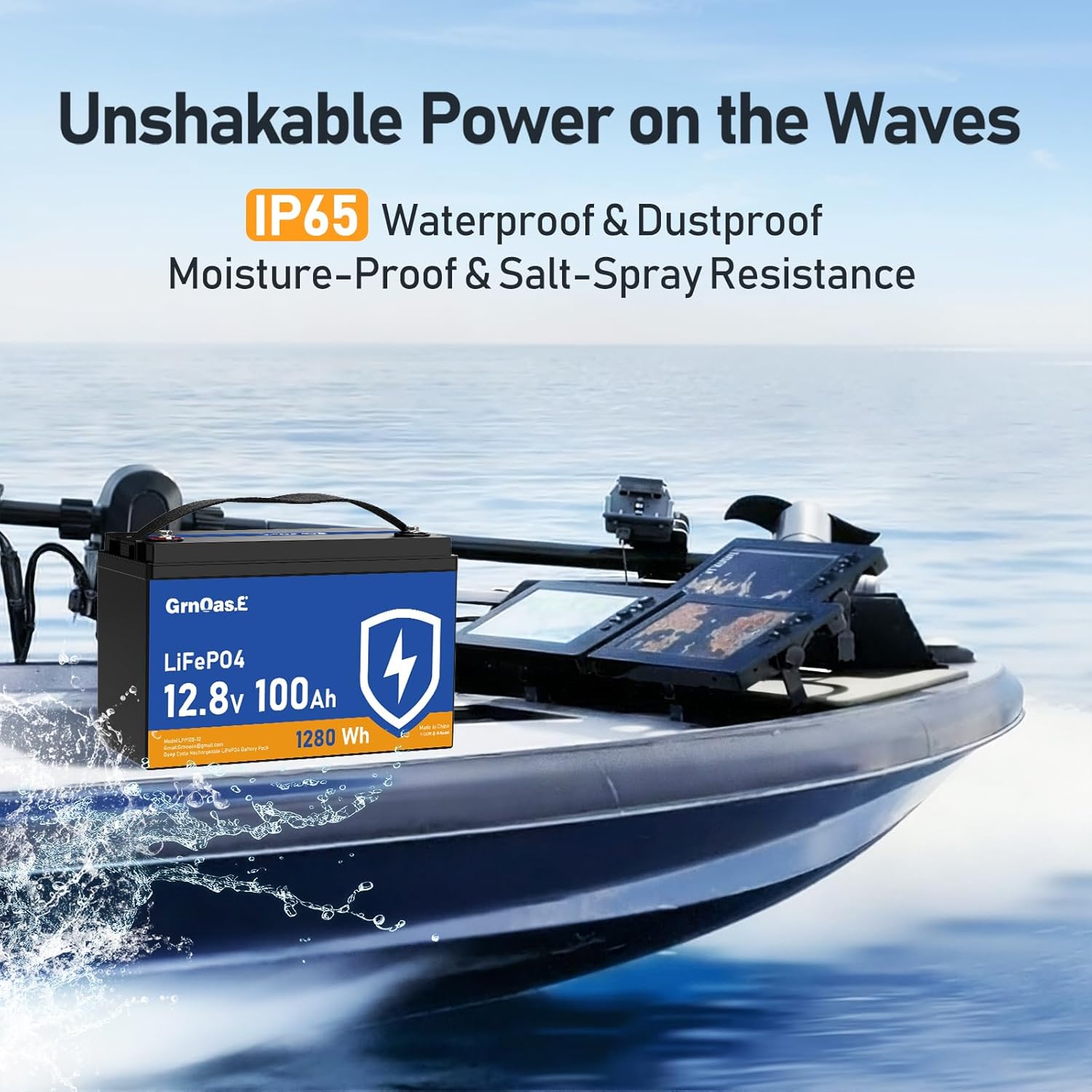 12V 100Ah LiFePO4 Battery Trolling Motors, Group 31 Lithium Batteries Built-in 100A BMS Low-Temp Protection, 1280Wh Rechargeable Max.15000 Deep Cycles Marine Battery for RVs Boat Yacht