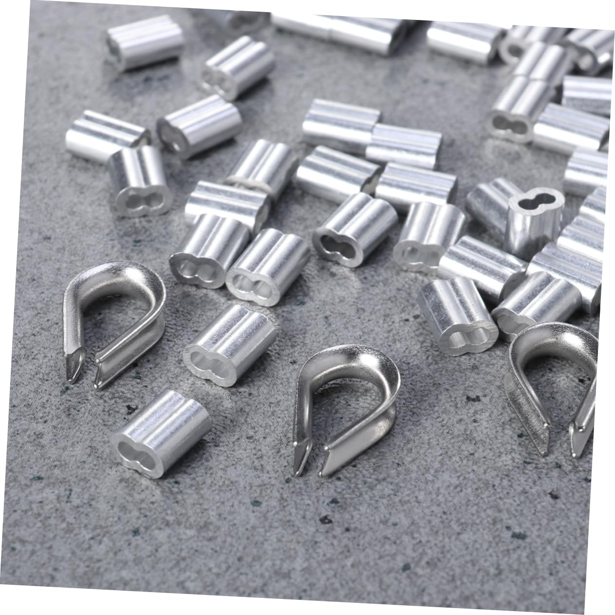 FUNOMOCYA 110 1 Cable Collar Wire Sleeves Cable Clip Wire Fitting Cable Crimps Silver