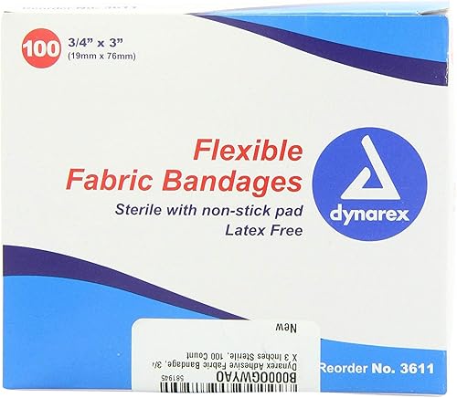 Dynarex Adhesive Strip3611bx31004 x 3 cadaBox