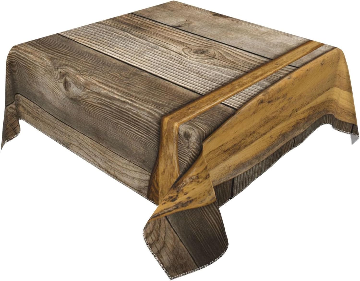 Square Table Cloths Wood Grain Tablecloth Wooden Texture Cloth Washable Tablecloths Waterproof Tables Cover for Kitchen Dining Indoor Outdoor Tabletop Decoration, 70 x 70 Inch Style 20