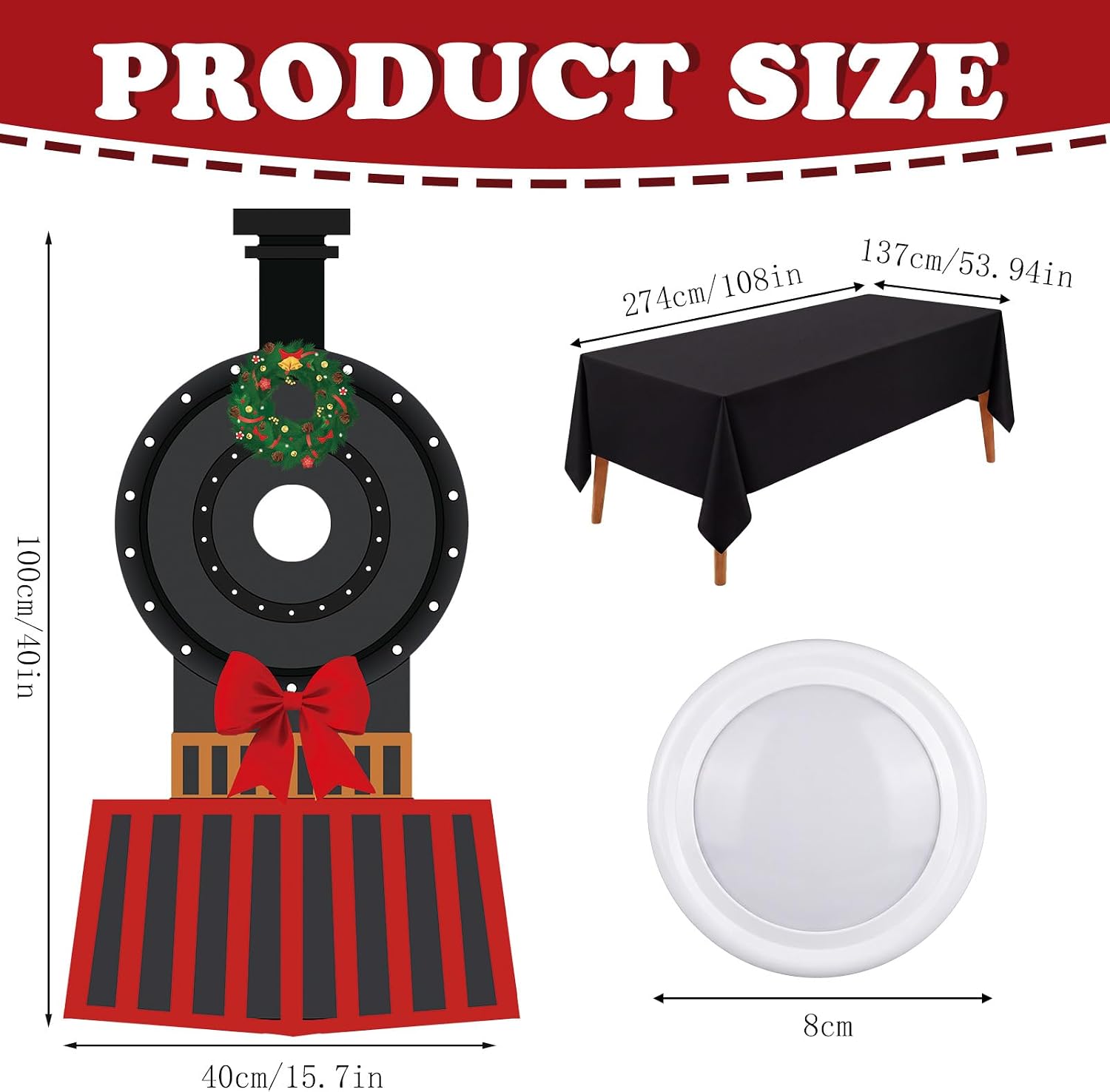 Oudain 3 Pcs Christmas Express Train Decoration Xmas Cardboard Train Props
