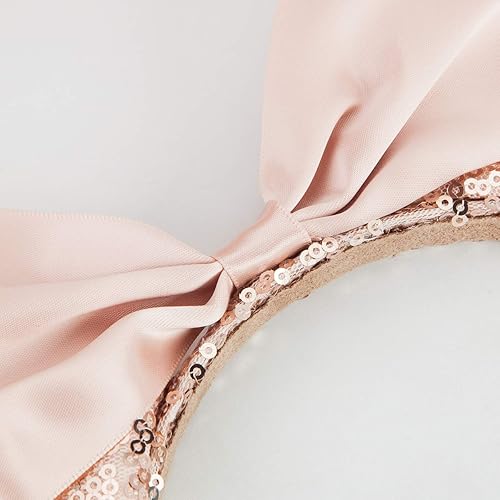 Miniatura 4 de Diadema de orejas de ratón, 2 diademas de orejas de Minnie con lentejuelas con purpurina para fiesta de princesa, cosplay, disfraz para la cabeza,