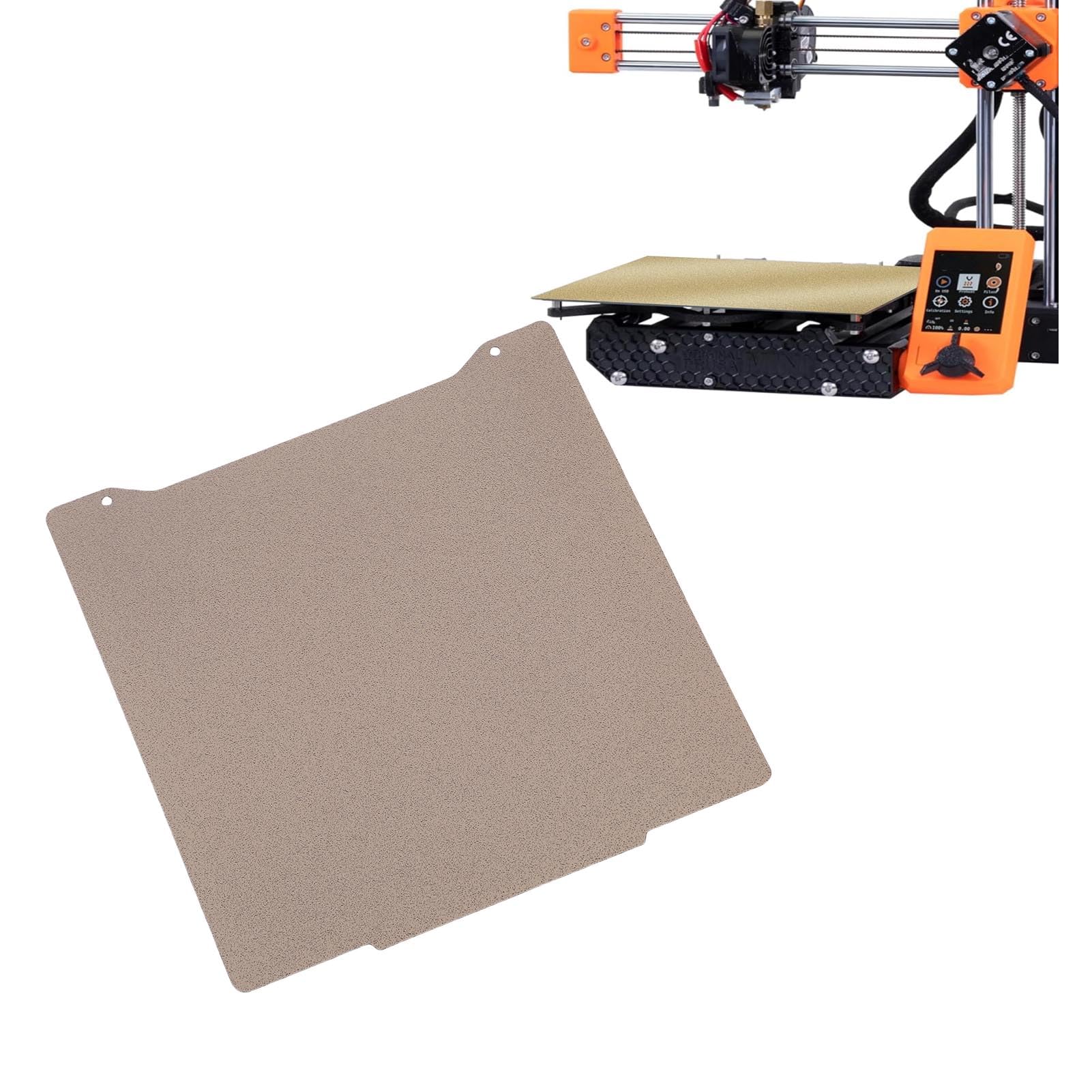 3D Printer PEI Build Plate, 190x190mm Double Sided Matte Texture Heated Bed, Flexible PEI Spring Steel Platforms Build Sheet for Prusa Mini