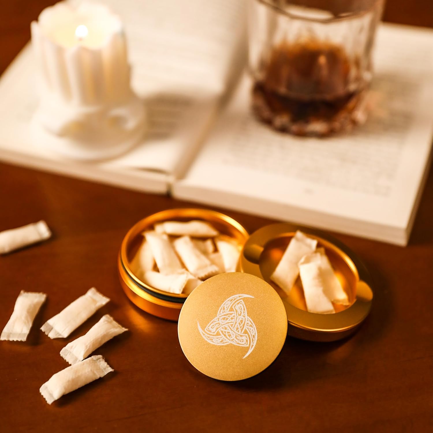 Horns of Odin Zyn Metal Can | Dual Compartment Aluminum Pouch Can | Snus Can | Zyn Holder | PathForger Series