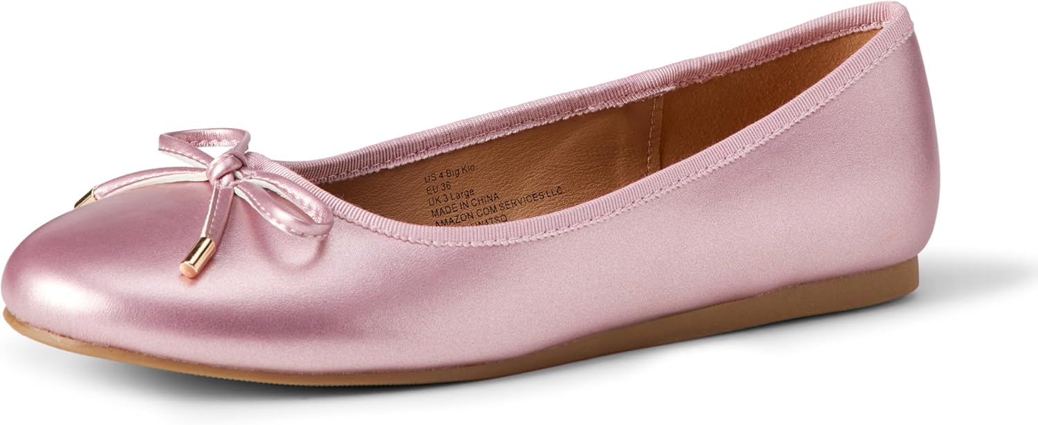 Amazon Essentials Girls' Bow Ballet Flats