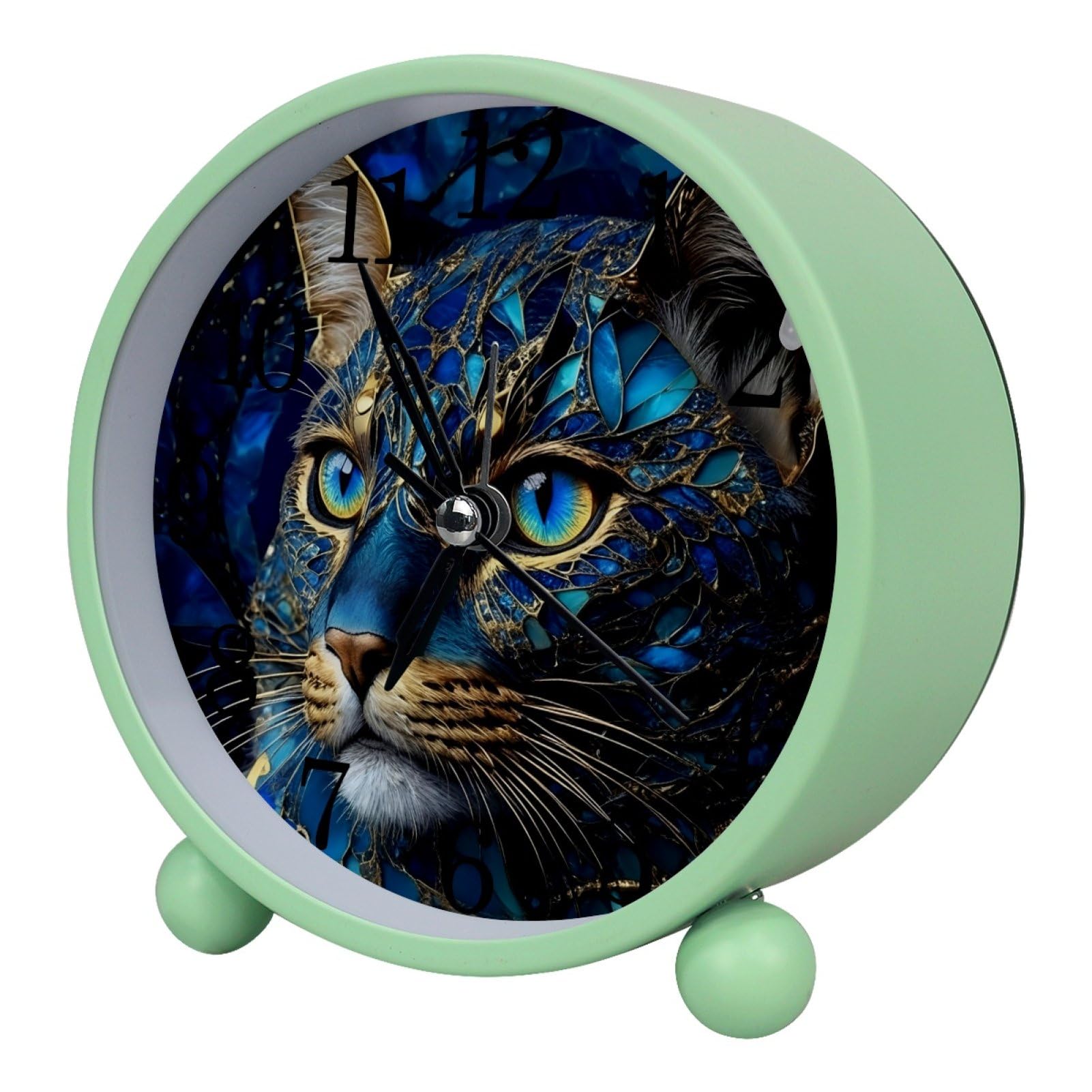 etoenbrc Watercolor Butterfly Silent Analog Alarm Clock Small Battery Operated Clock Slient Plastic Table Clock for Living Room Bedroom Color21
