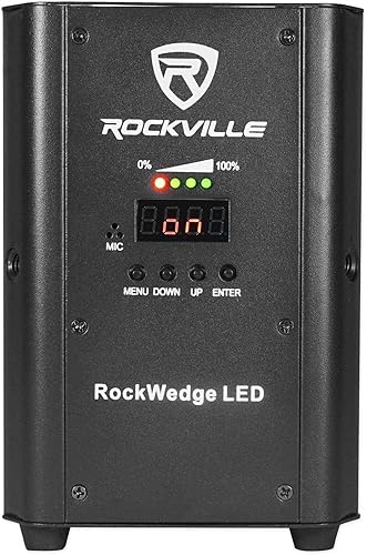 Miniatura 3 de (2) Rockville RockWedge LED RGBWA+UV recargable inalámbrico DMX DJ Par Up-Lights