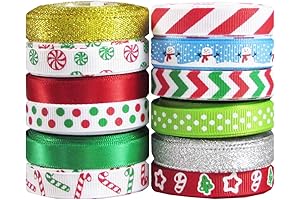 Christmas Grosgrain Ribbon Set - Add Festive Cheer to Your Celebrations