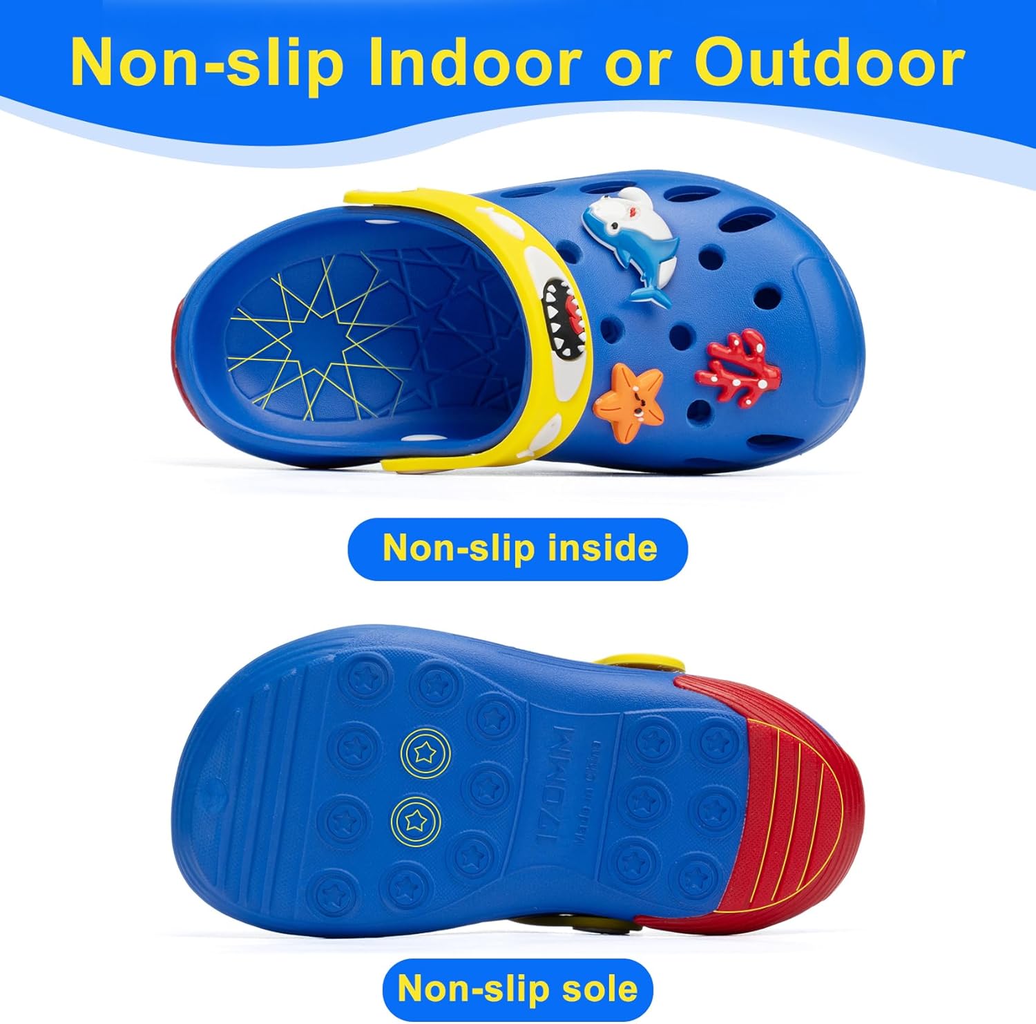 Beach Vacation Essentials Clogs for Toddler Kids Cute Cartoon Garden Water Shower Shoes Slides Slippers Pool Sandals Gifts for Boys Girls - Image 5