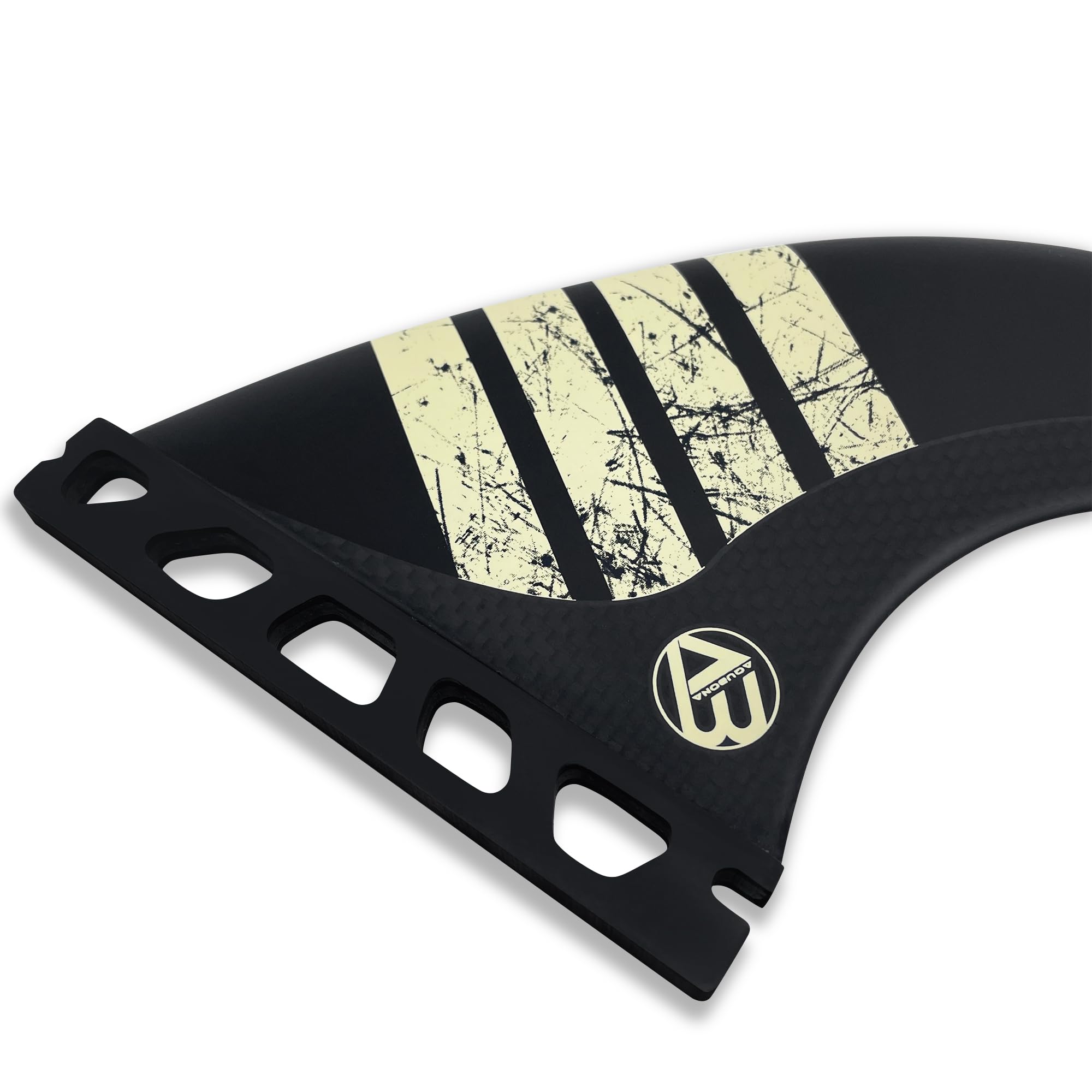 Palmes tri ultra légères en carbone simple/double languette – Ensemble d'ailerons de propulseur de planche de surf Taille M