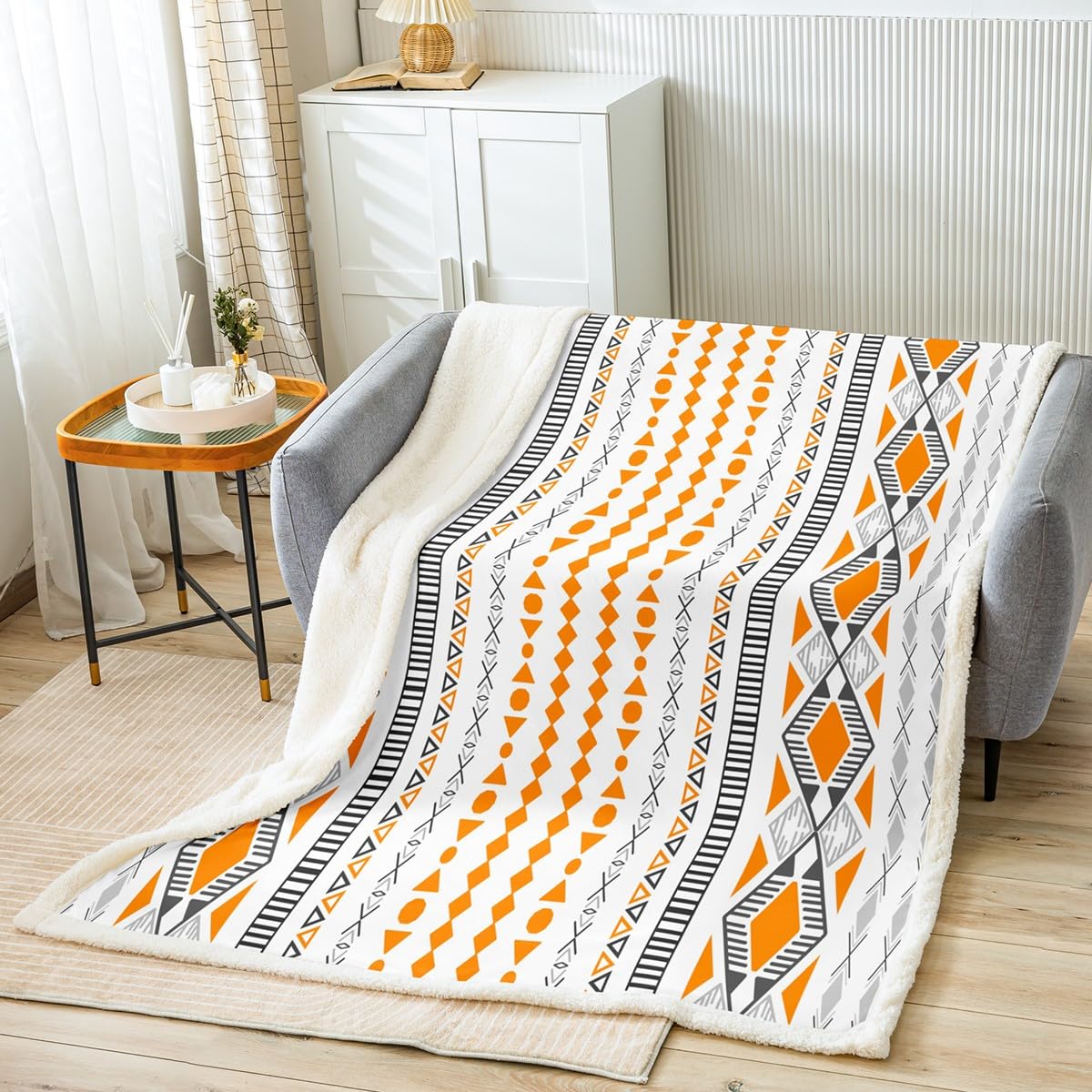 Feelyou Flanell-Decke Queen 228,6 X 228,6 Cm – Weiche Geometrische Fleecedecke Für Sofa & Bett – Boho-chic Design, Lila, Für Alle Jahreszeiten
