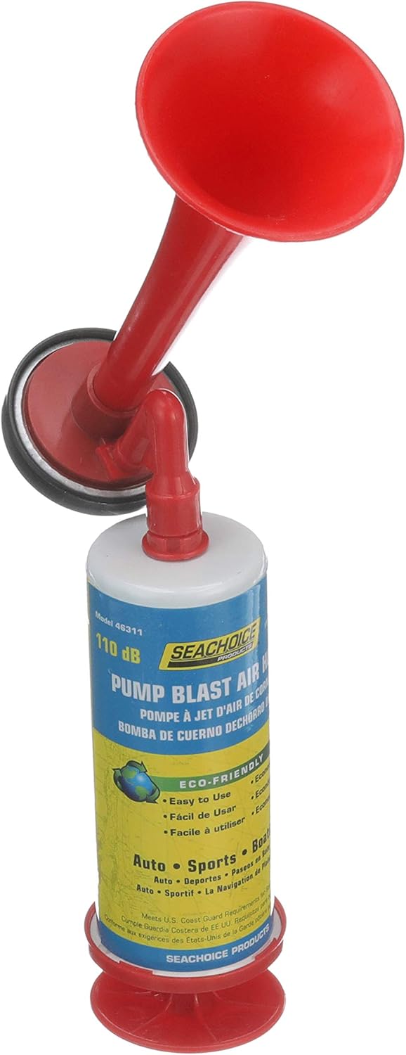 Seachoice 46311 Reusable Eco-Friendly Pump Blast Air Horn 110 dB for Boating, Auto and Sports : Boat Horns : Sports & Outdoors