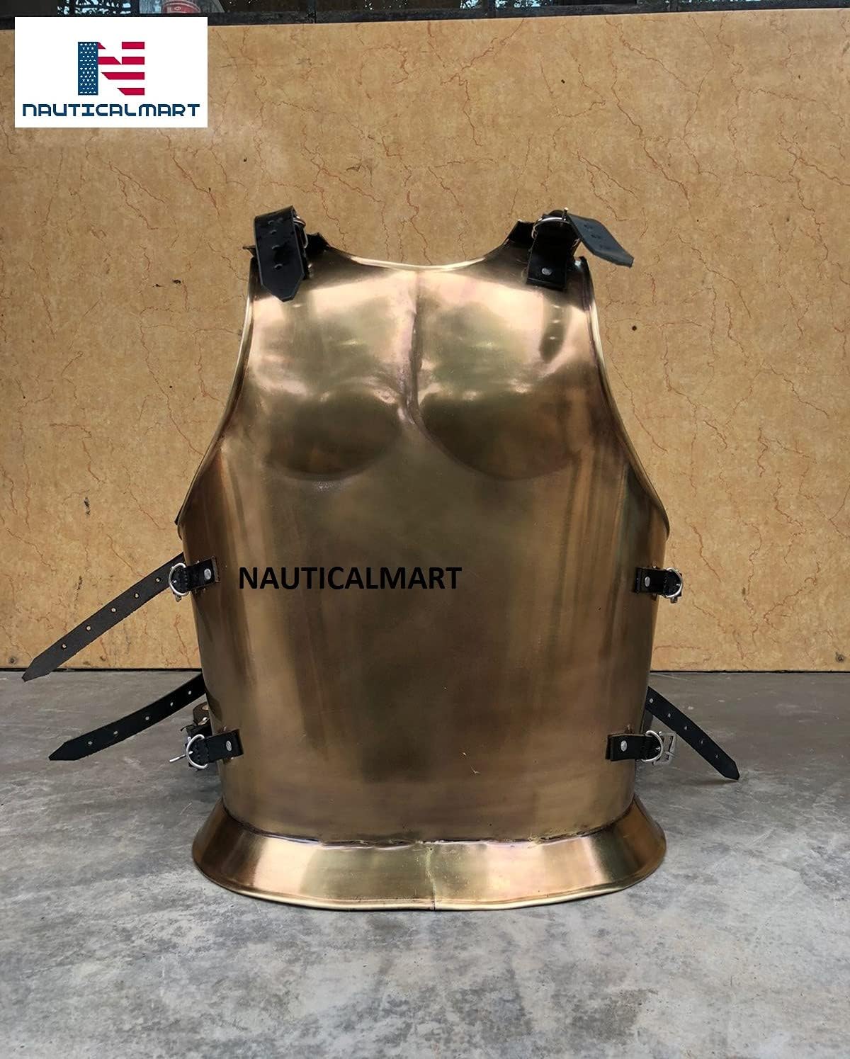 Nautical-Mart Muscle Armor Cuirass 300 Movie Spartan King Leonidas Medieval Roman Helmet Greek Halloween Costume