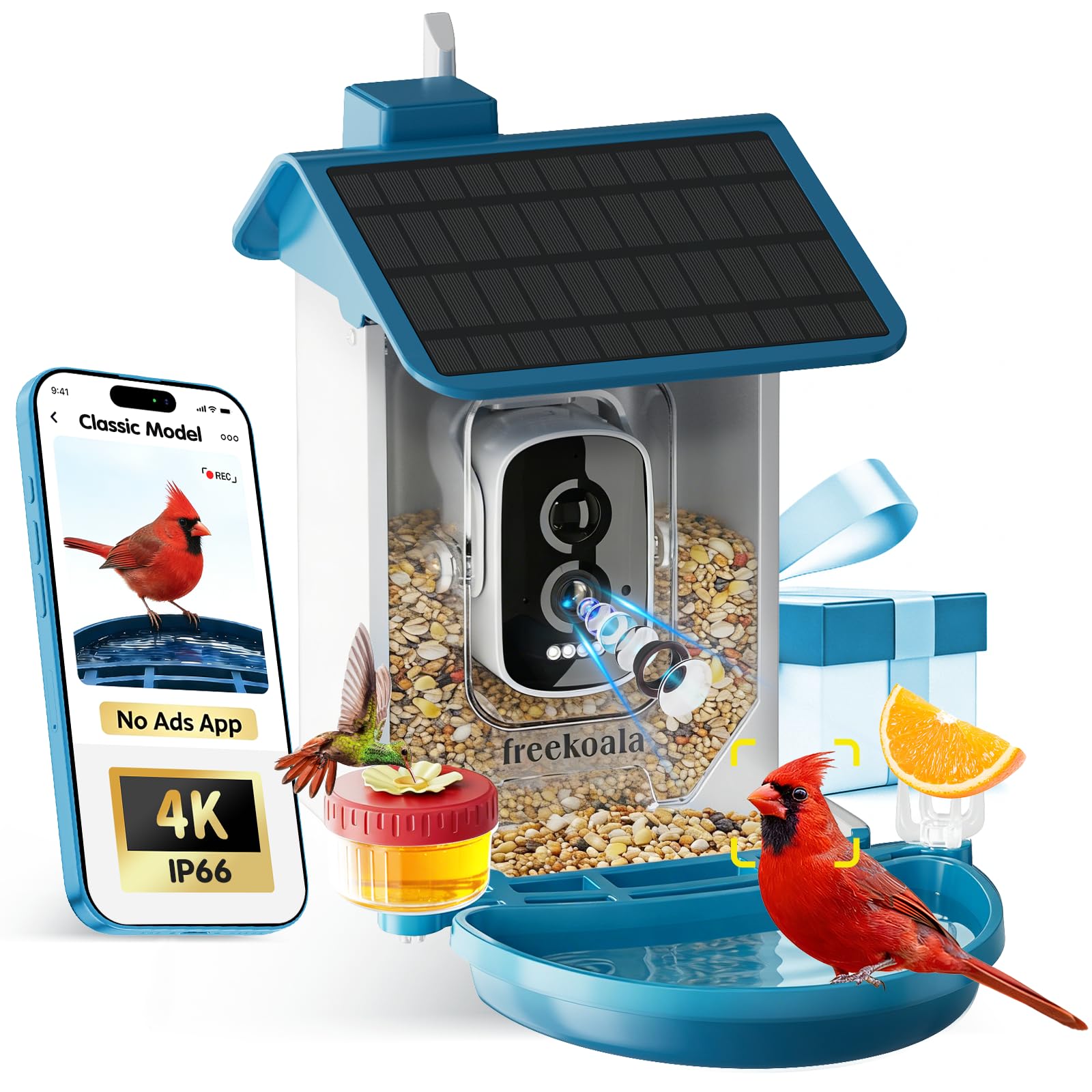 Photo 1 of FreeKoala 4K Solar Bird Feeder with Camera