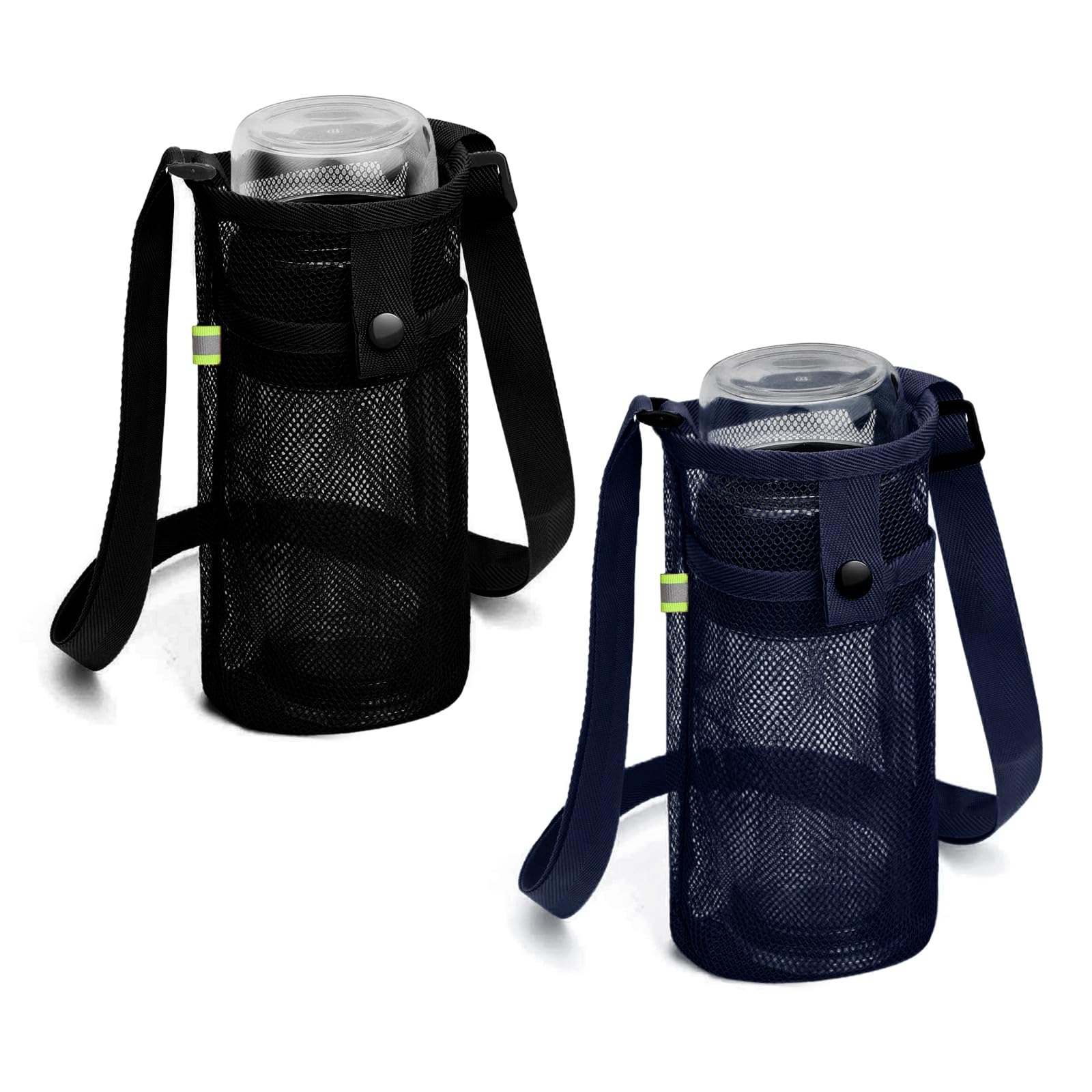 MENRU 2Pcs Extra Large Water Bottle Holder with Strap Crossbody Water Bottle Carrier Water Bottle Sling Portable Water Bottle Sleeve with Pocket for