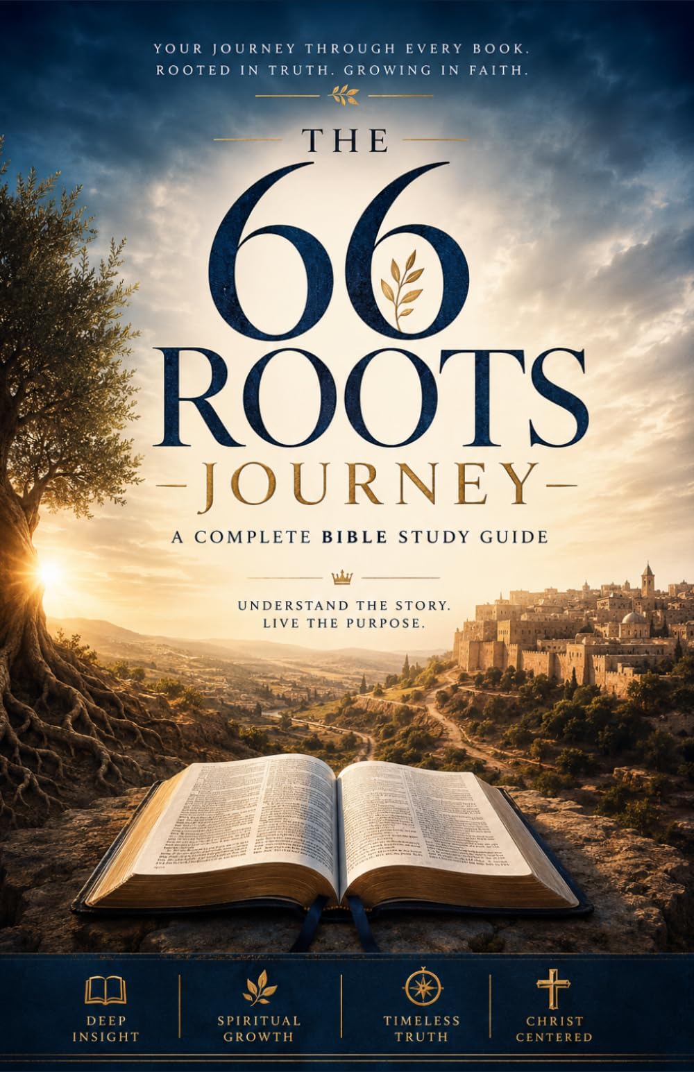 THE 66 ROOTS JOURNEY: A Complete Bible Study Guide Through Every Book of Scripture with Historical Context, Key Themes, Christ-Centered Insights, ... Prayers, and Practical Life Applications