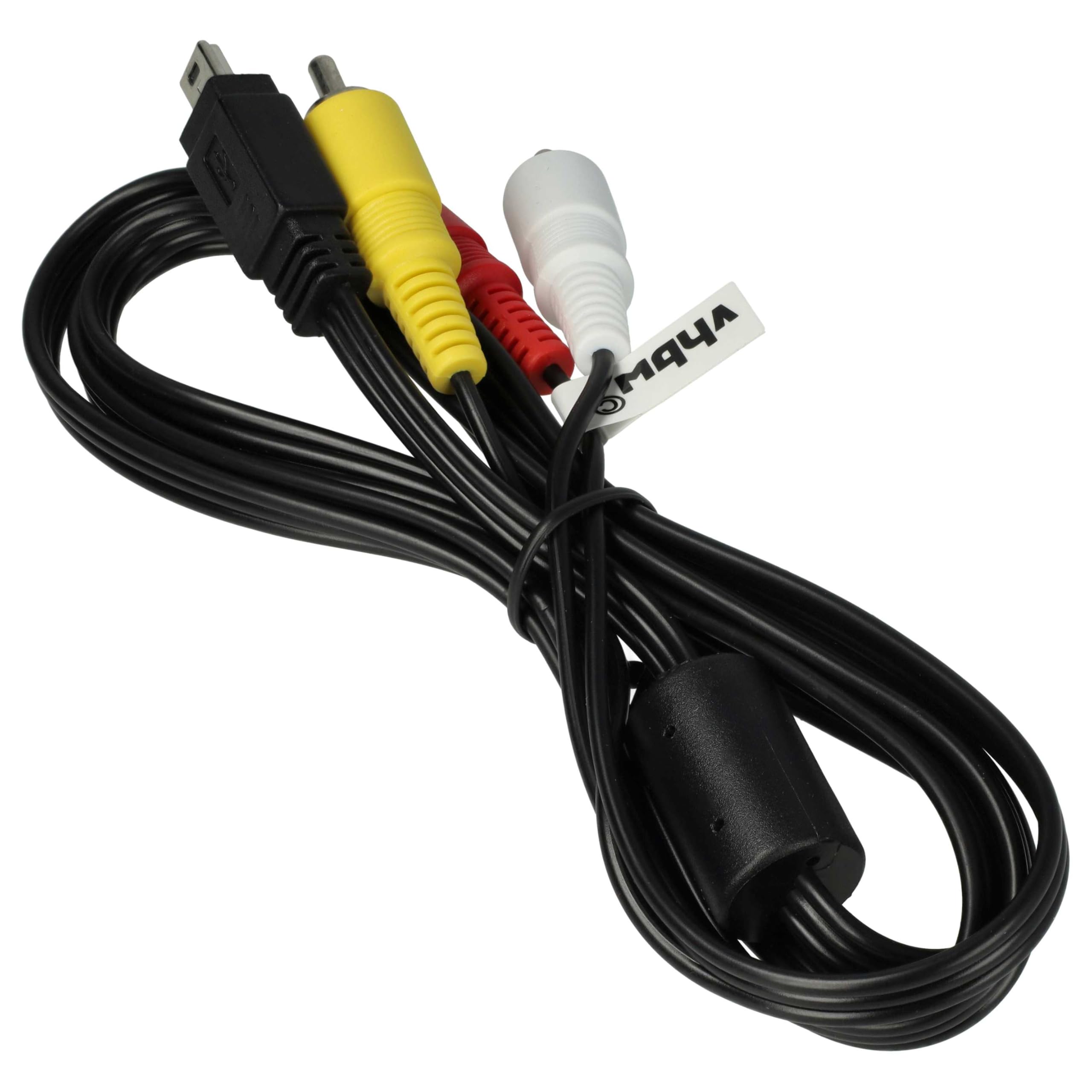 vhbw cavo audio video compatibile con Olympus SP-600UZ, FE-5035, VG-170, VG-160, FE-5040, VG-130, VH-210 fotocamera digitale, camera - Cavo AV